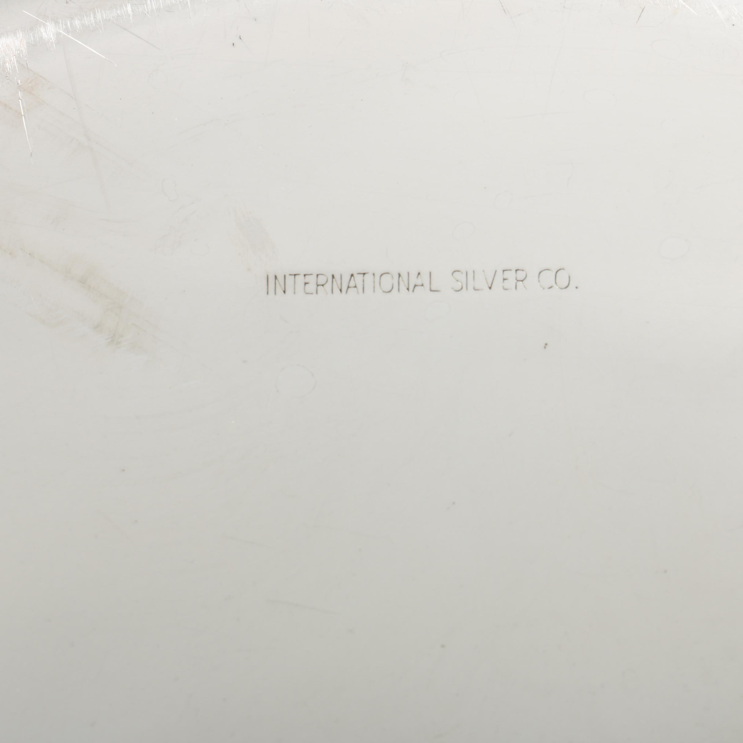 Oneida Silver Plate Water Pitcher and International Silver Co. Tray