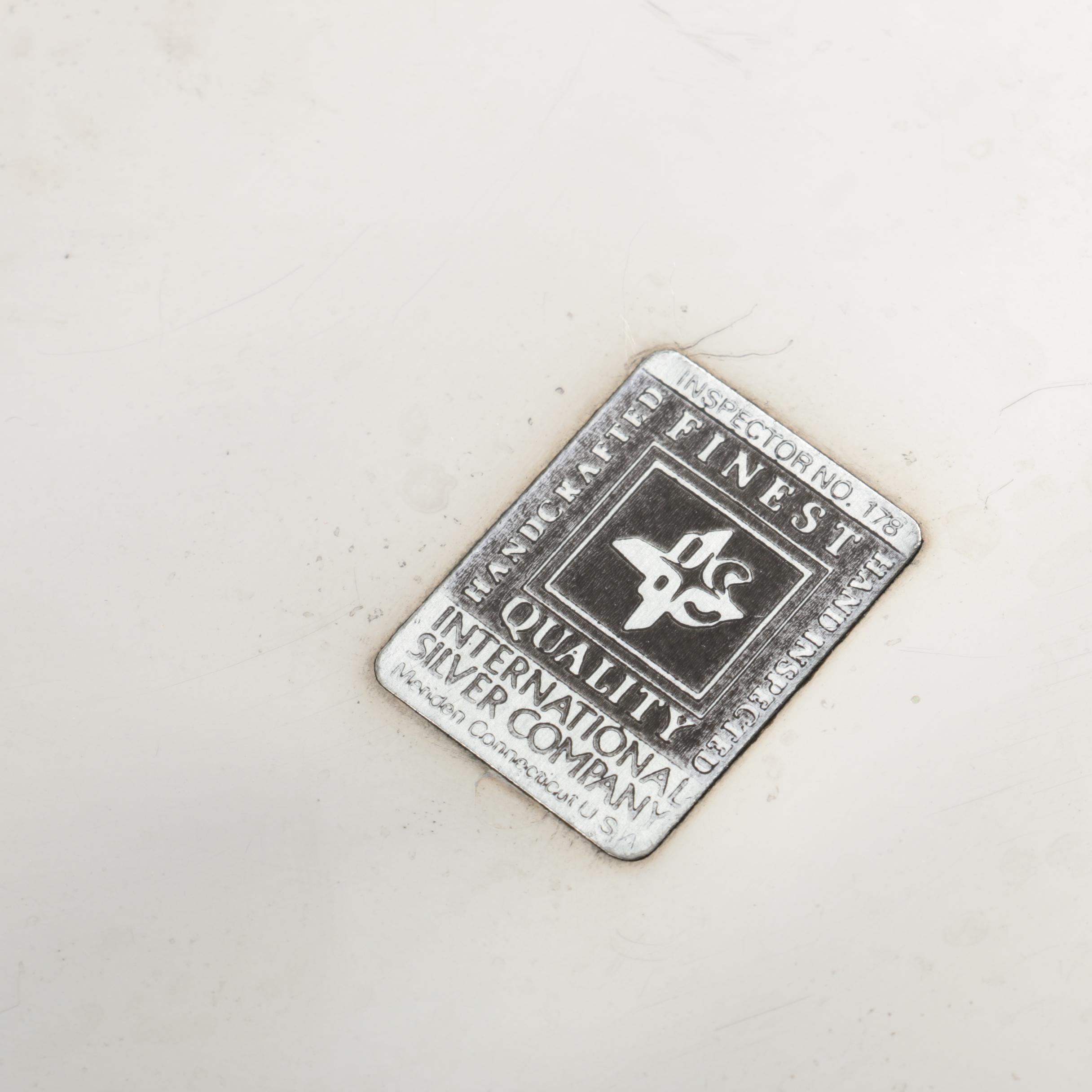 Oneida Silver Plate Water Pitcher and International Silver Co. Tray