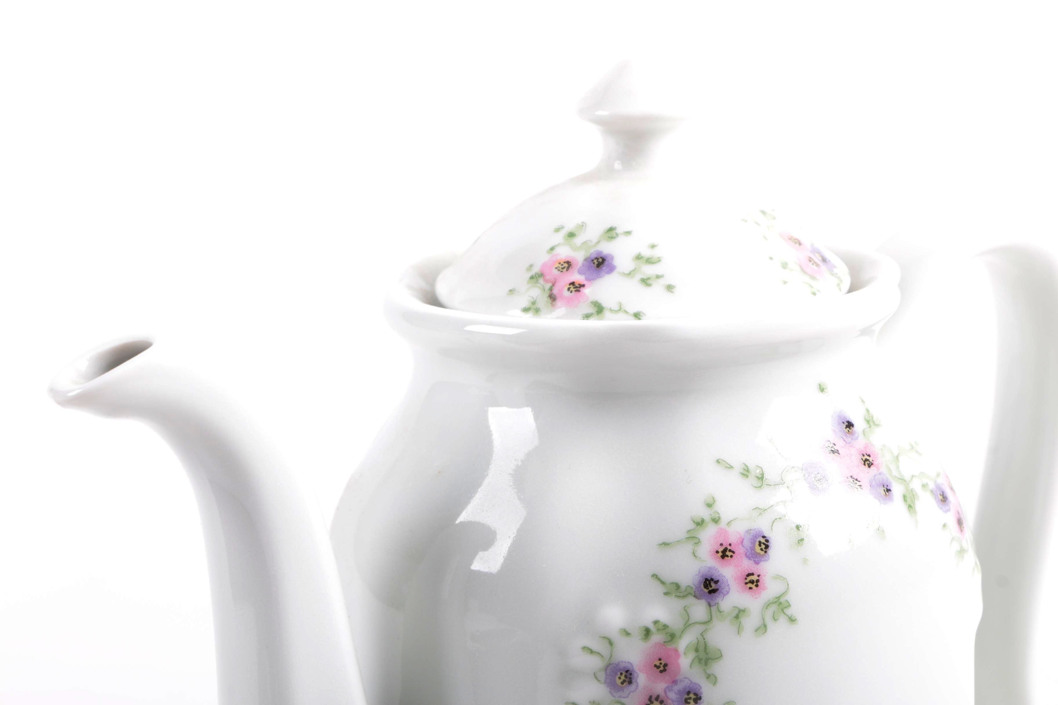 Istanbul Porcelain Floral Teapot