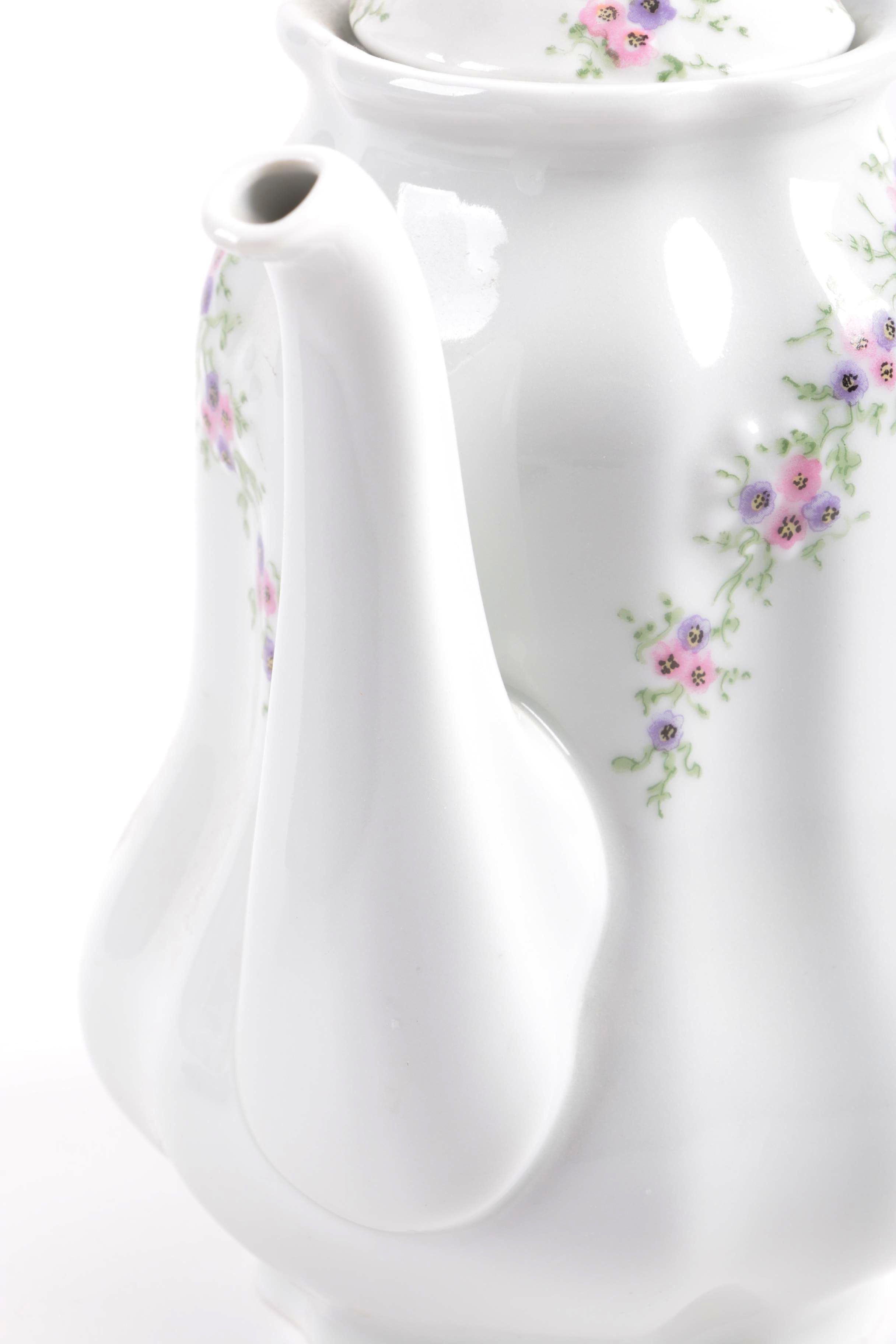 Istanbul Porcelain Floral Teapot