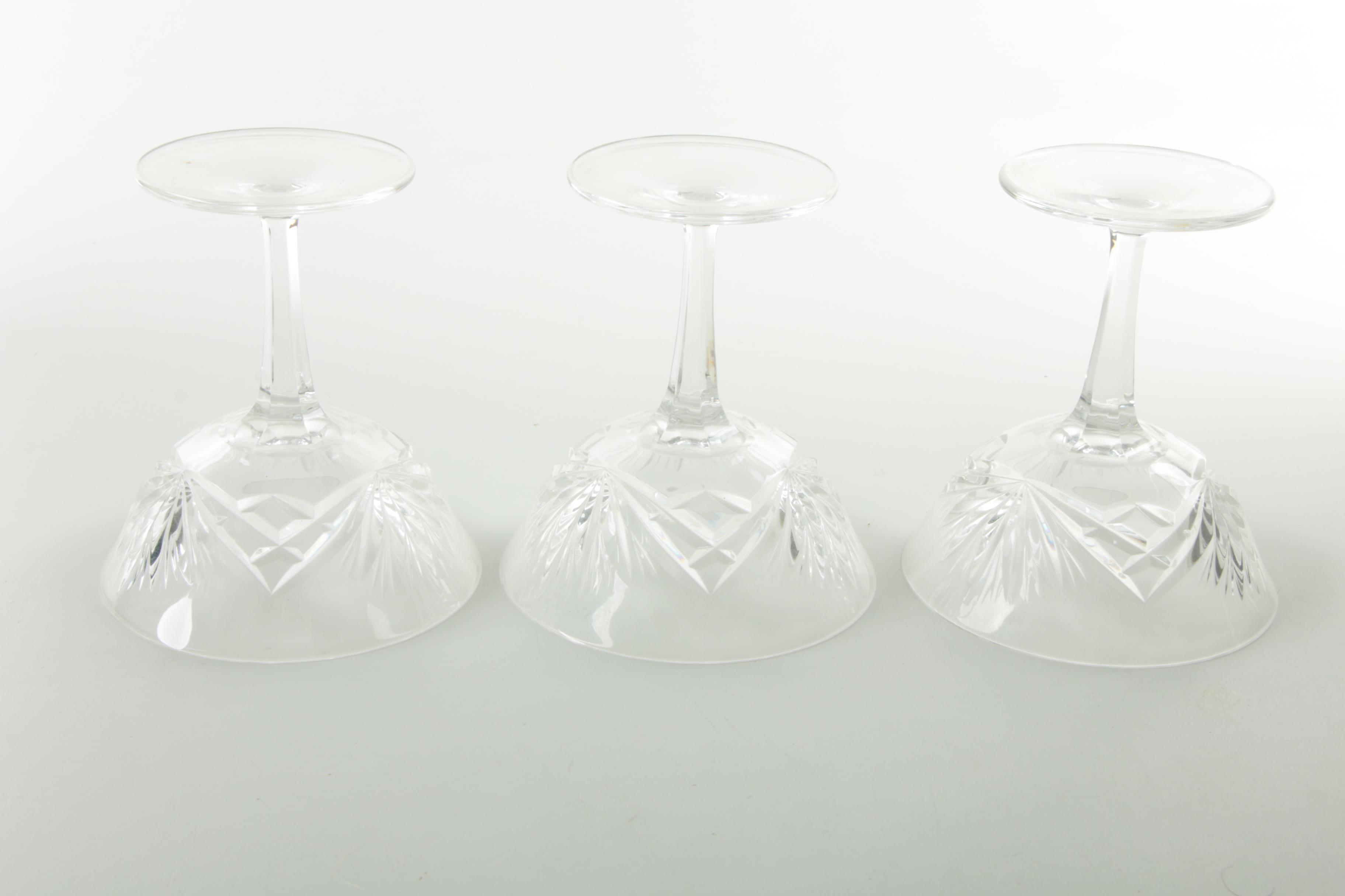 Gorham "Cherrywood" Clear Crystal Champagne Coupes