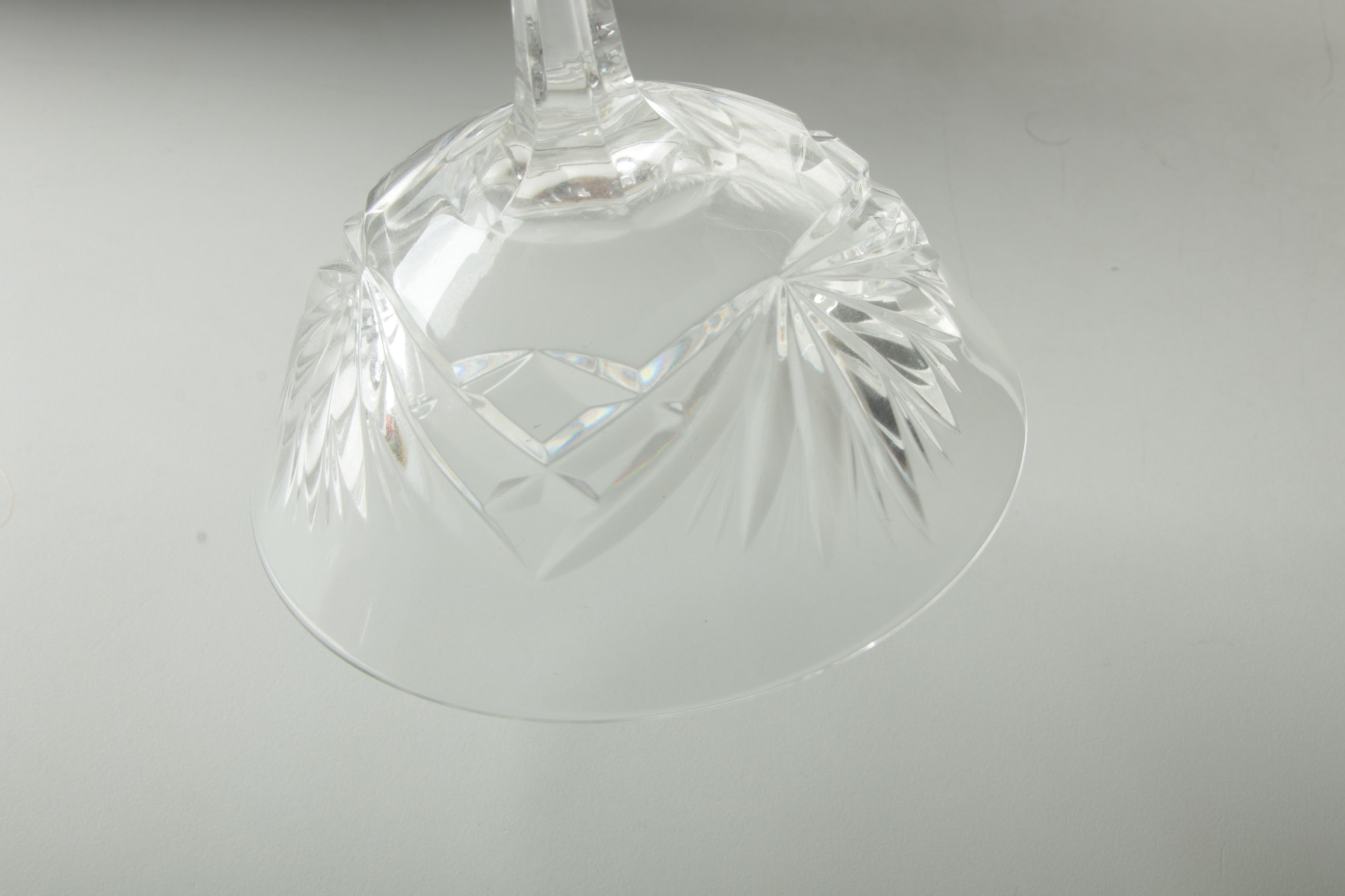 Gorham "Cherrywood" Clear Crystal Champagne Coupes