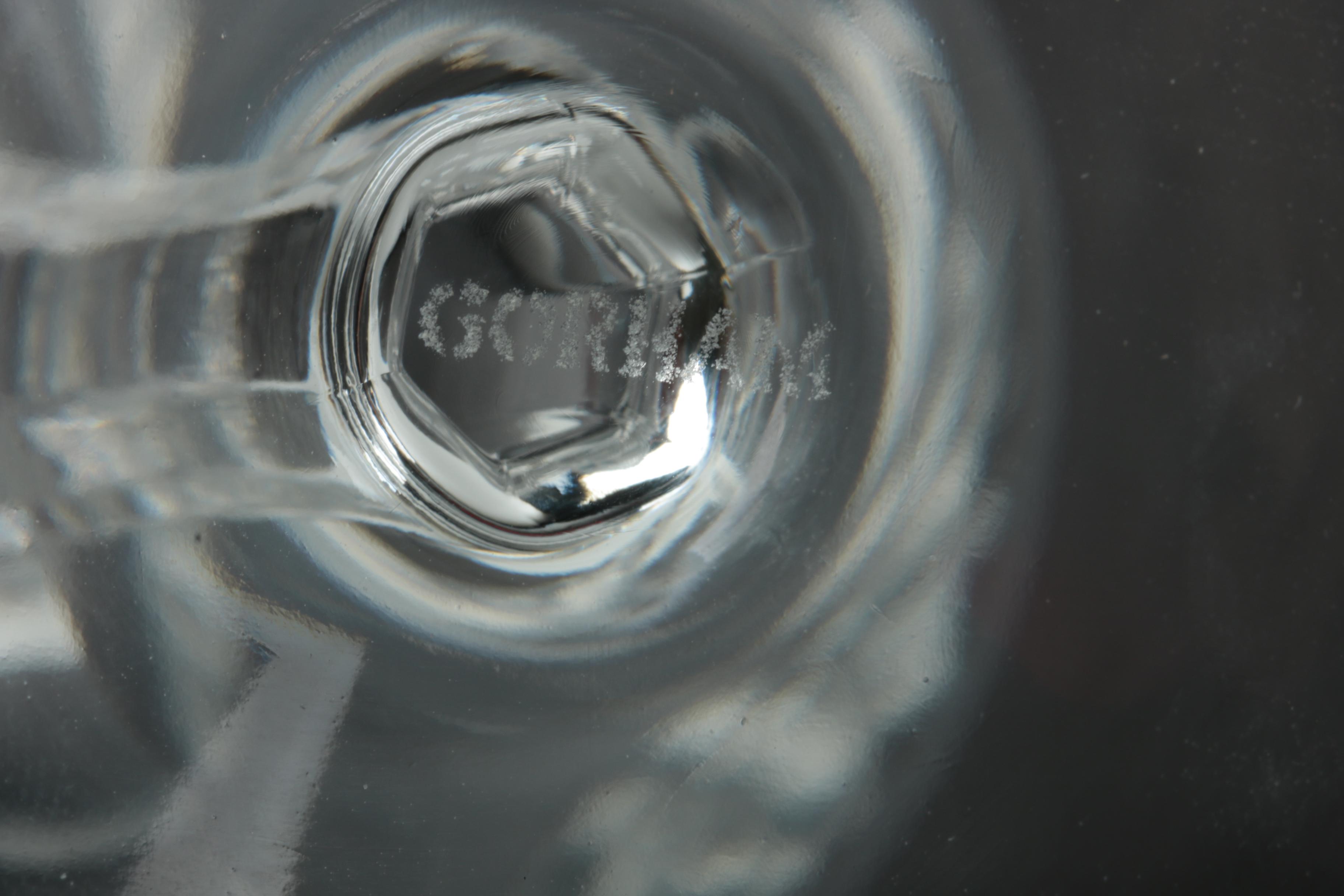 Gorham "Cherrywood" Clear Crystal Champagne Coupes