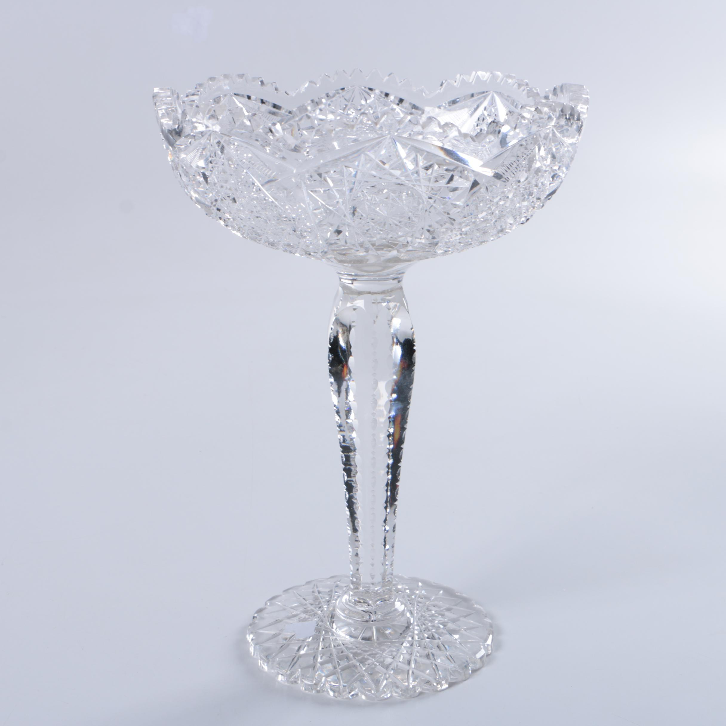 American Brilliant Cut Compote