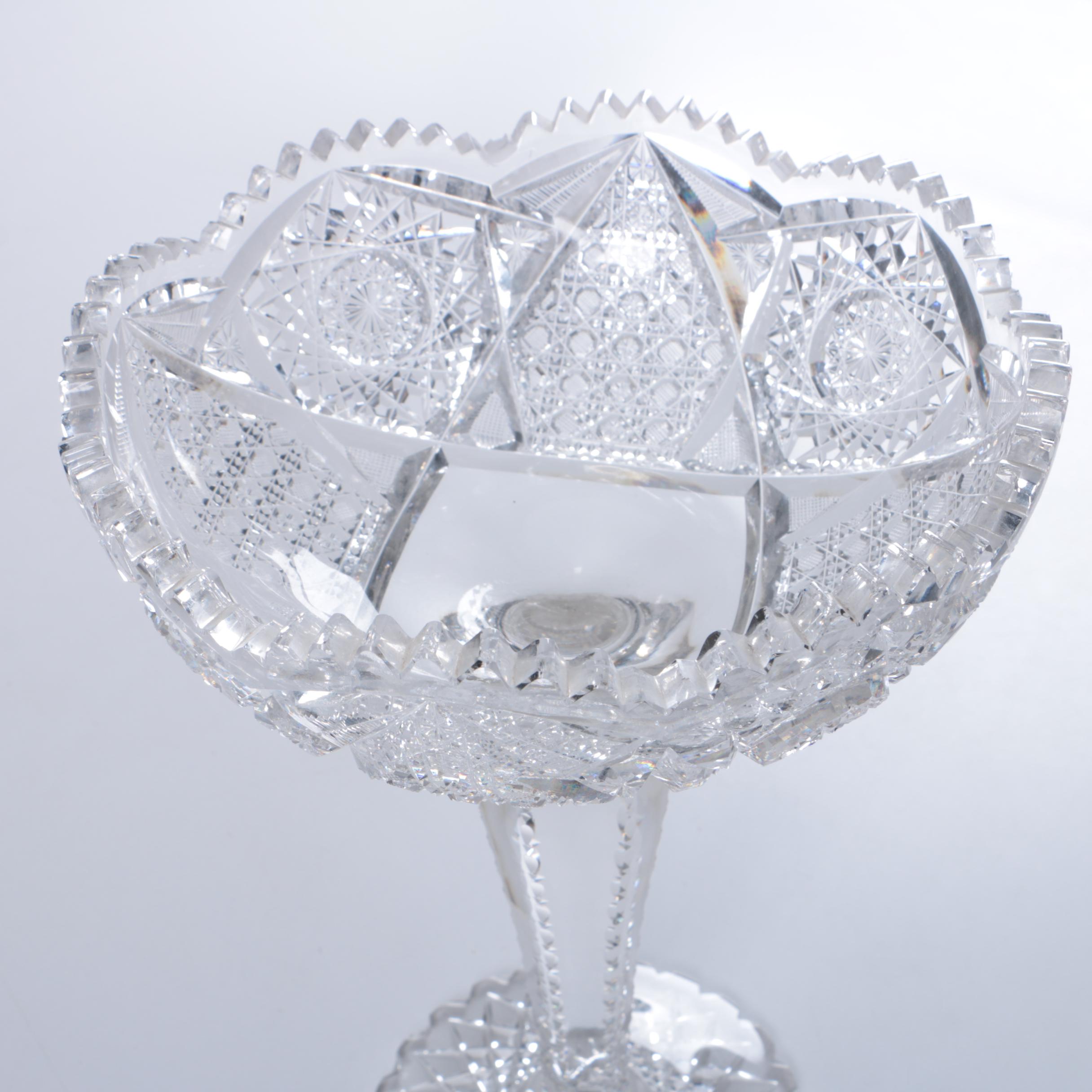 American Brilliant Cut Compote