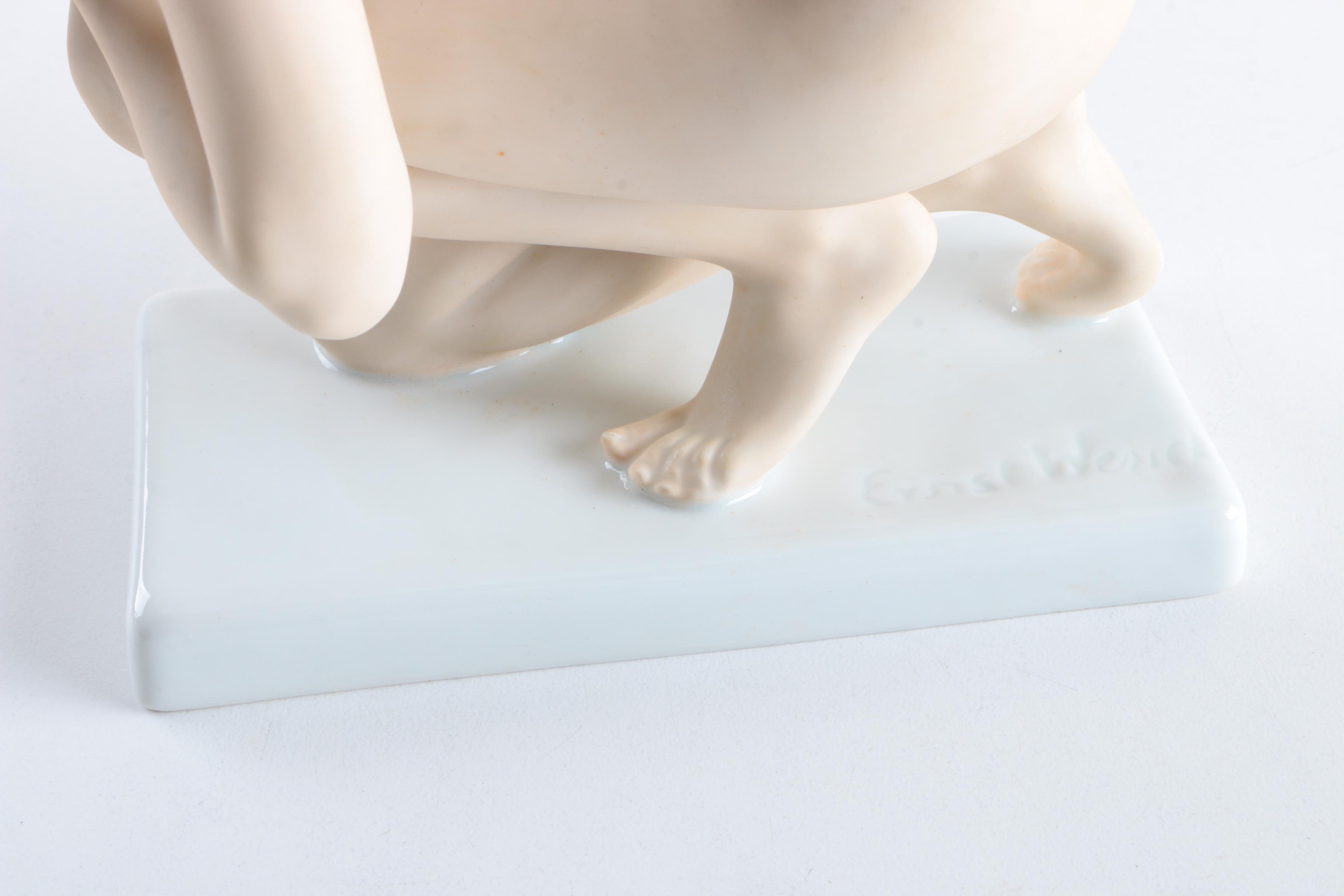 Rosenthal "Drinking Maiden" Nude Porcelain Figurine by Ernest Wenck