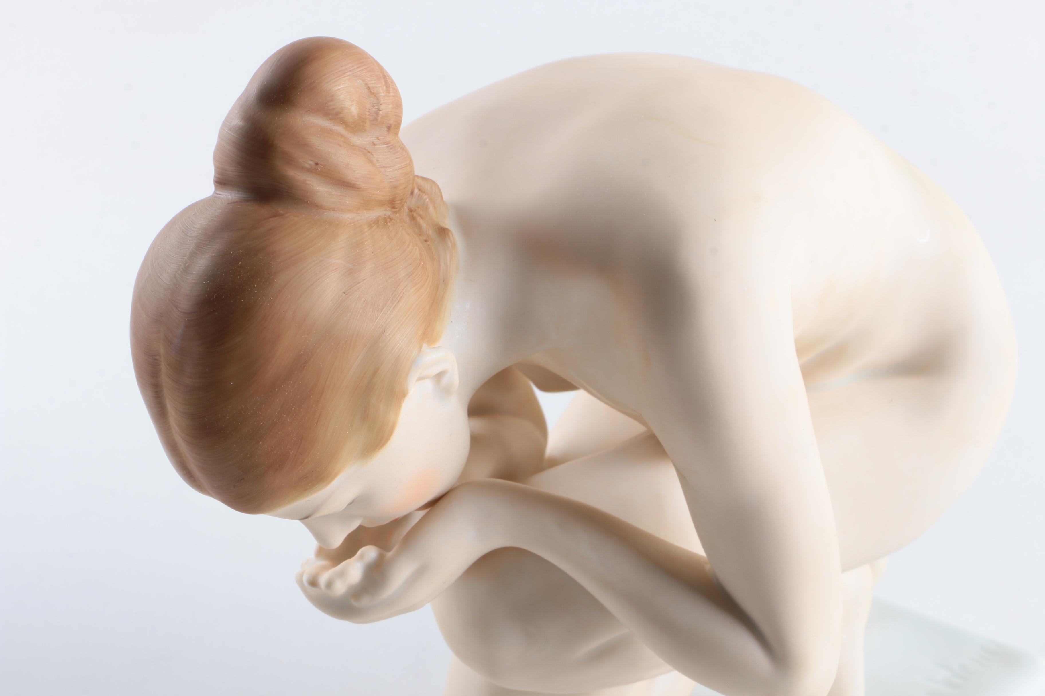 Rosenthal "Drinking Maiden" Nude Porcelain Figurine by Ernest Wenck