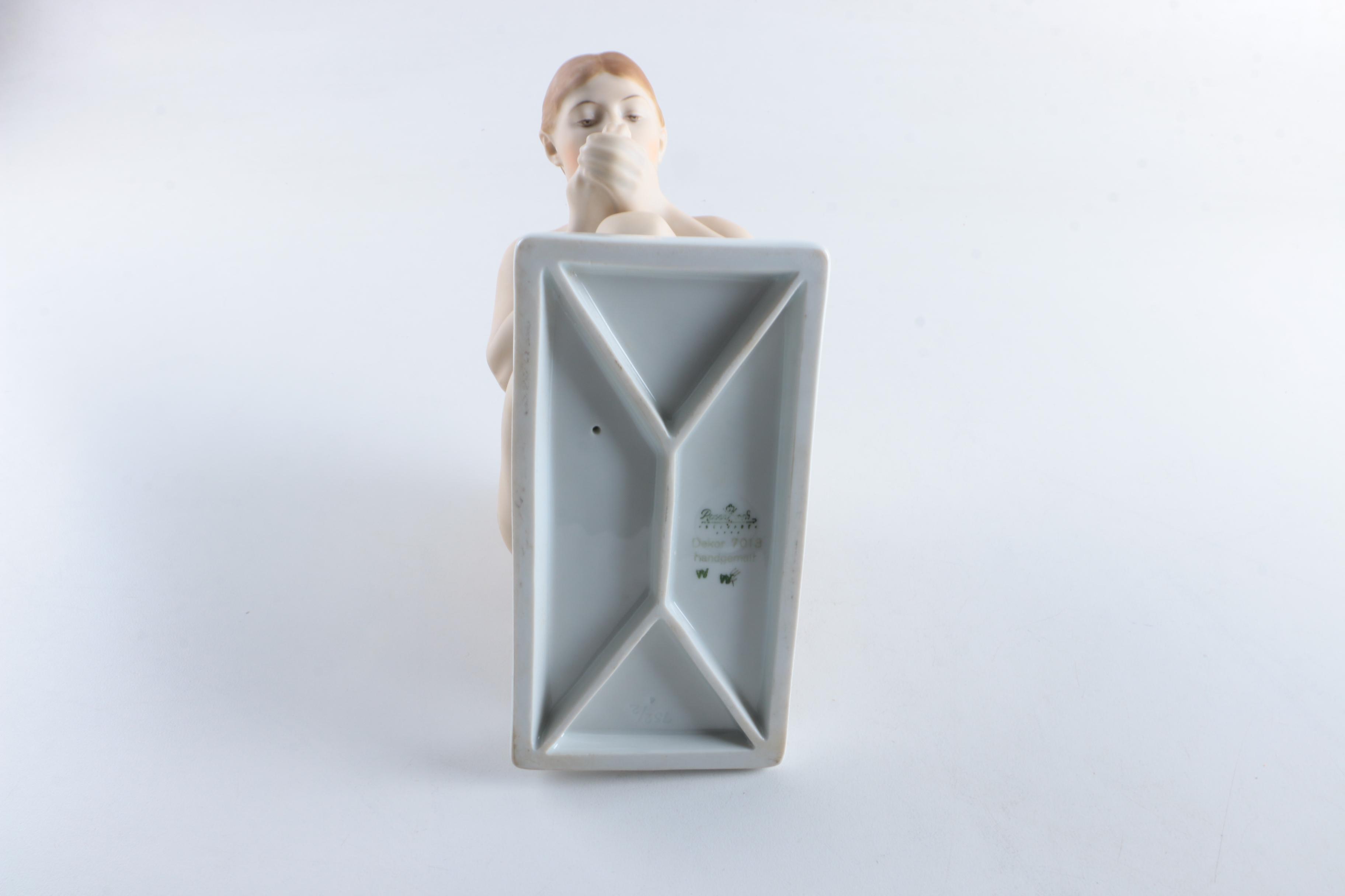Rosenthal "Drinking Maiden" Nude Porcelain Figurine by Ernest Wenck