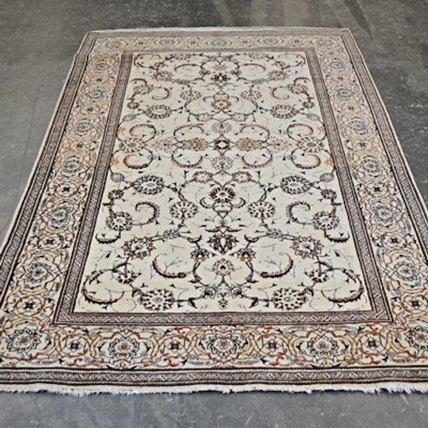 Hand-Knotted Persian Design Wool Area Rug