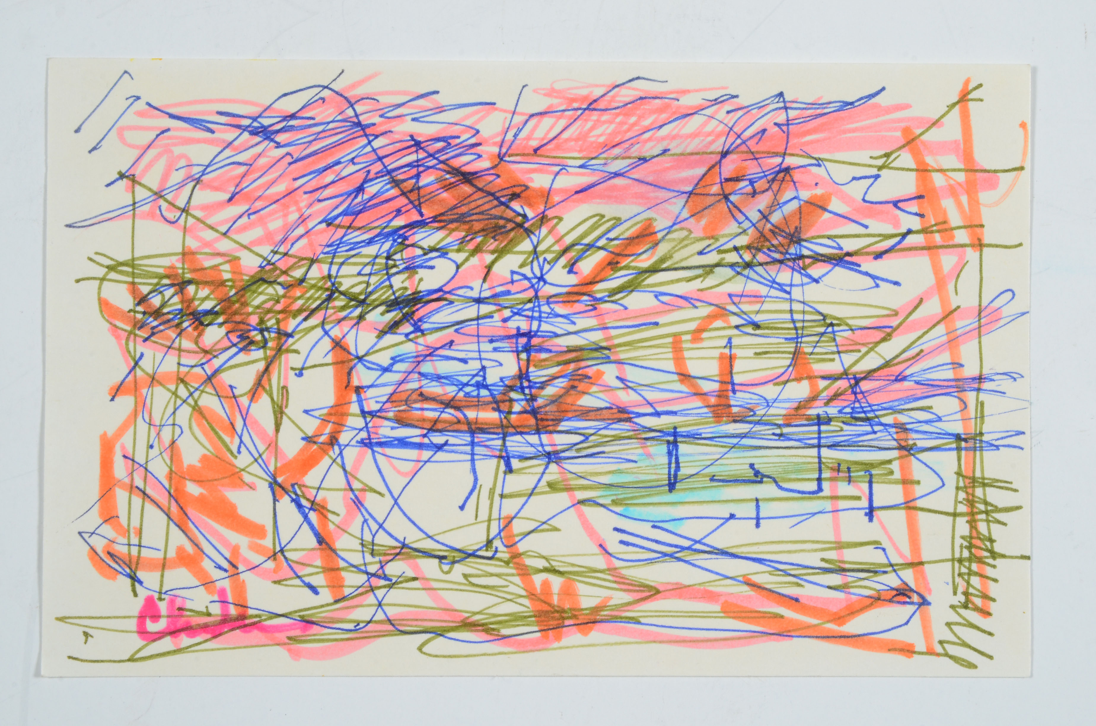 Seven Paul Chidlaw Abstract Expressionist Mixed Media Drawings