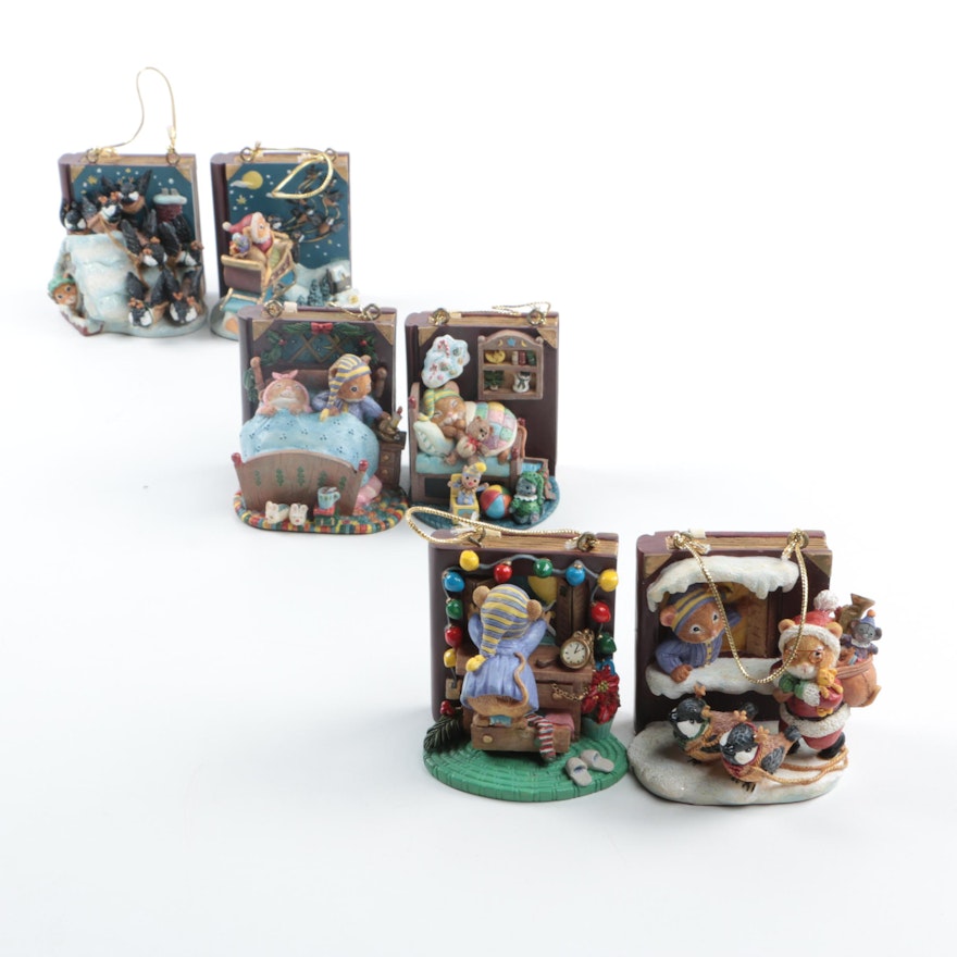 Set of Bradford Exchange "Night Before Christmas" Ornaments