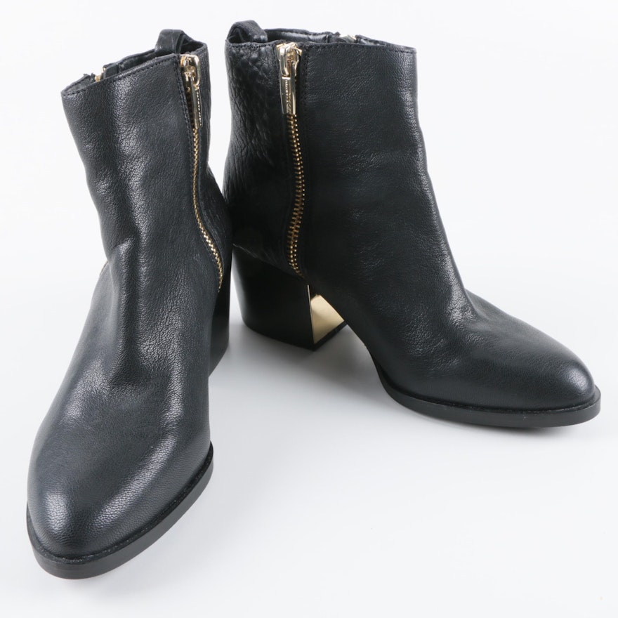 Vince Camuto Black Leather Booties