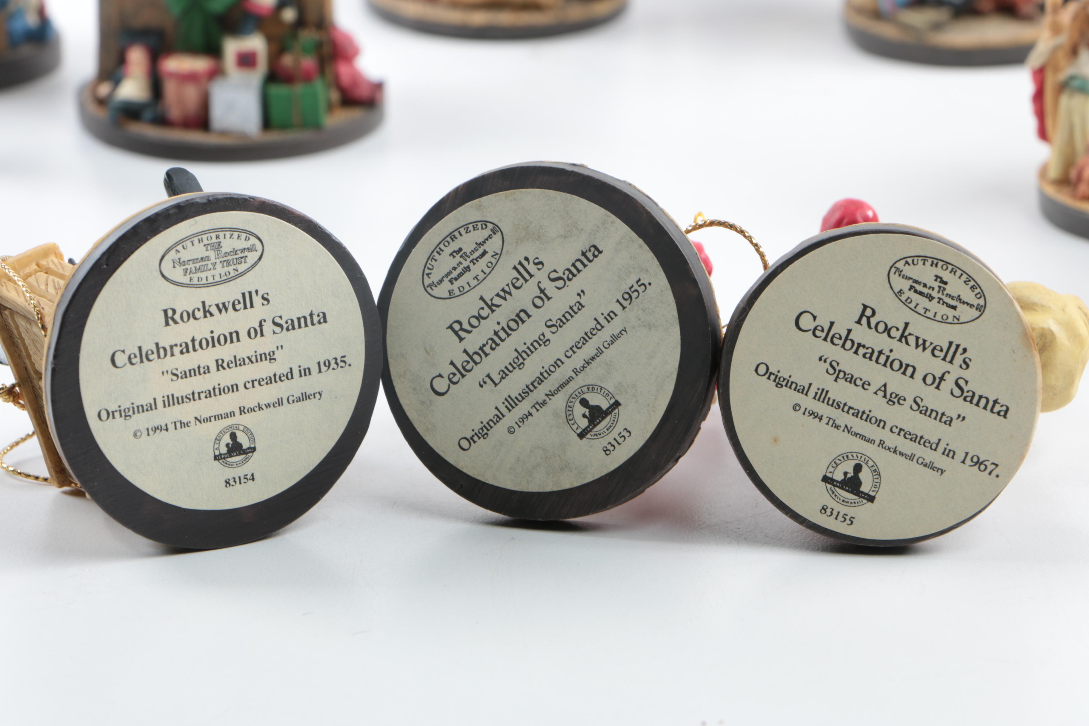 Bradford Exchange Norman Rockwell Christmas Ornaments