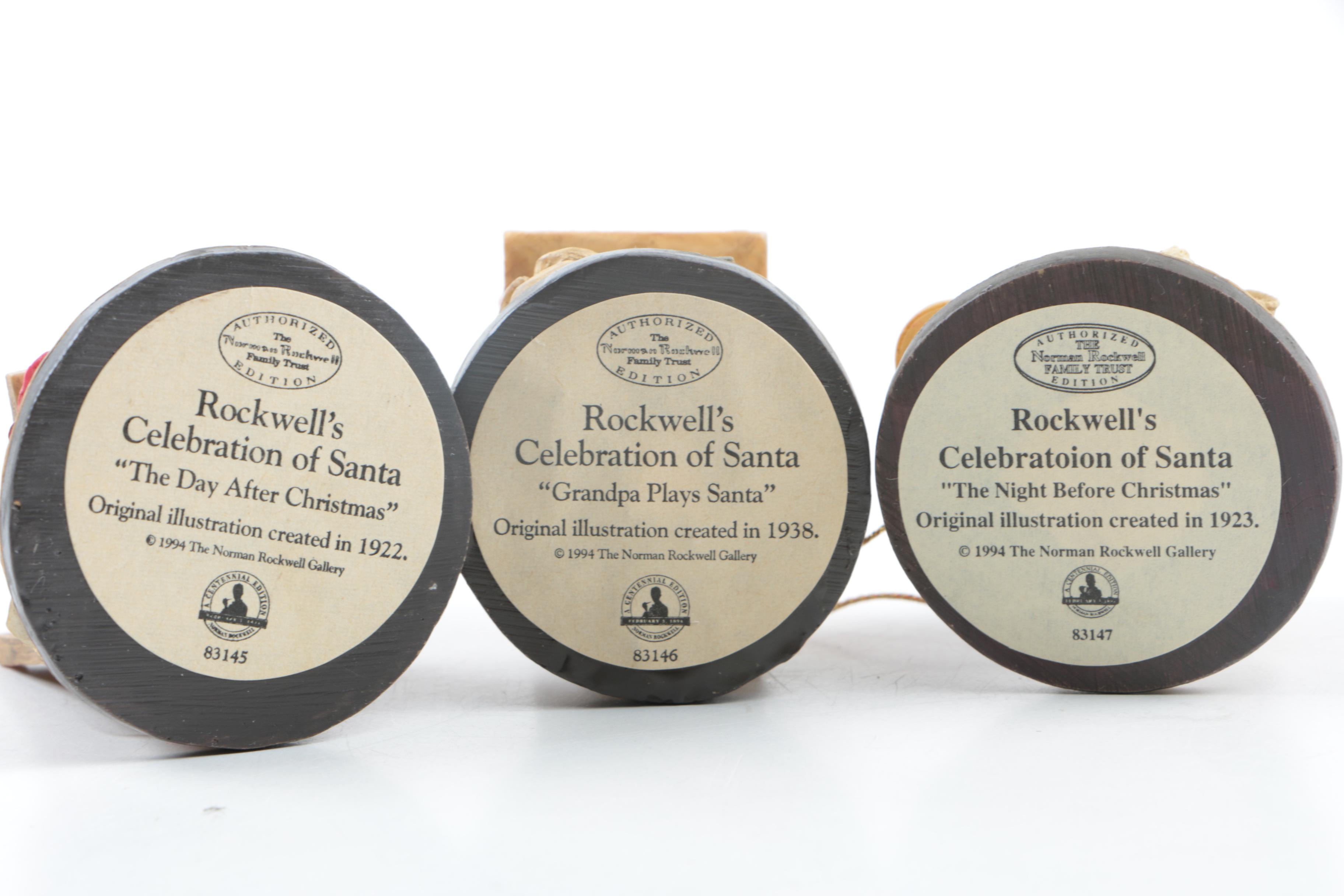 Bradford Exchange Norman Rockwell Christmas Ornaments