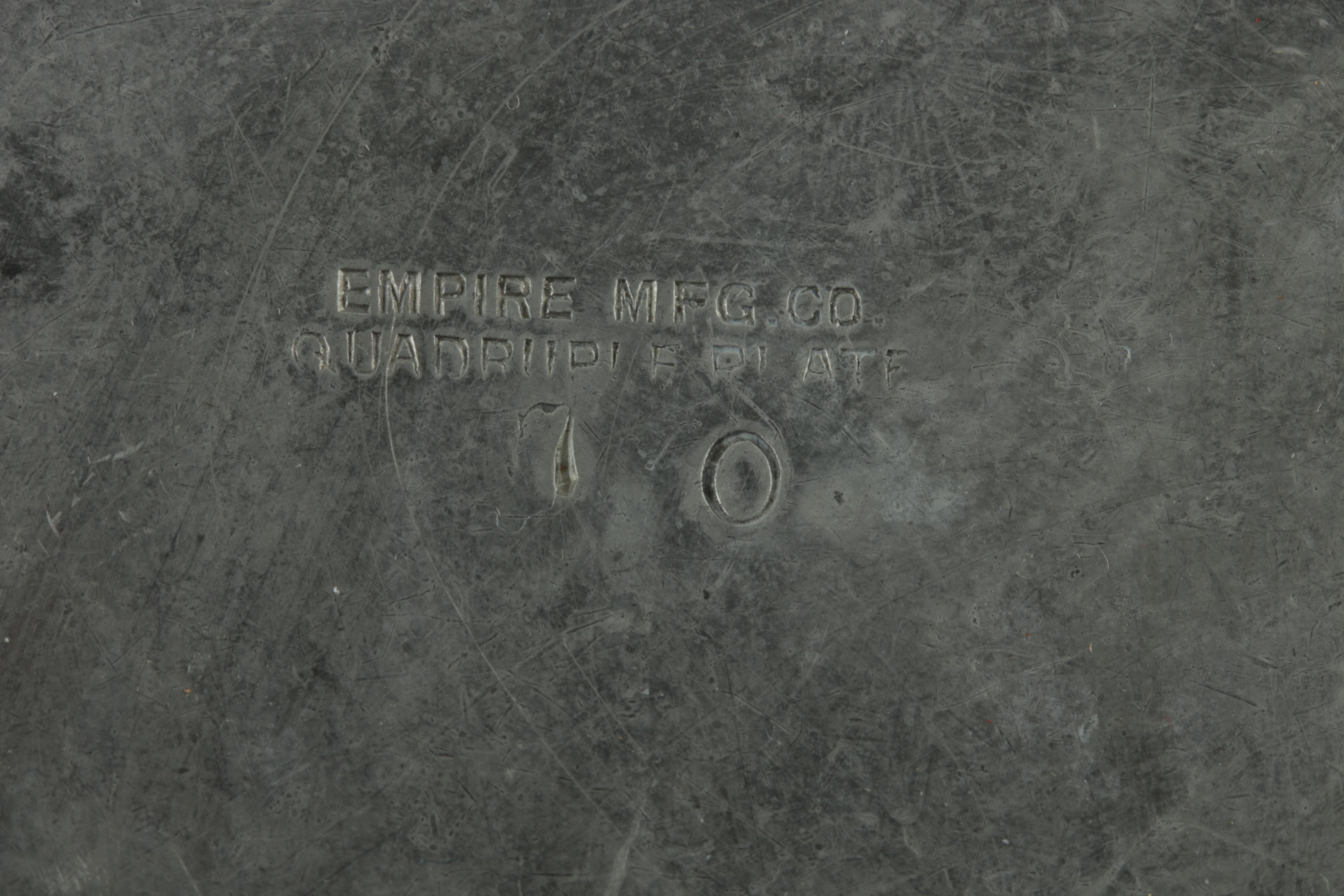 Poole Silver Plate Coffee and Teapot with Empire Mfg. Co. Sugar and Creamer Set