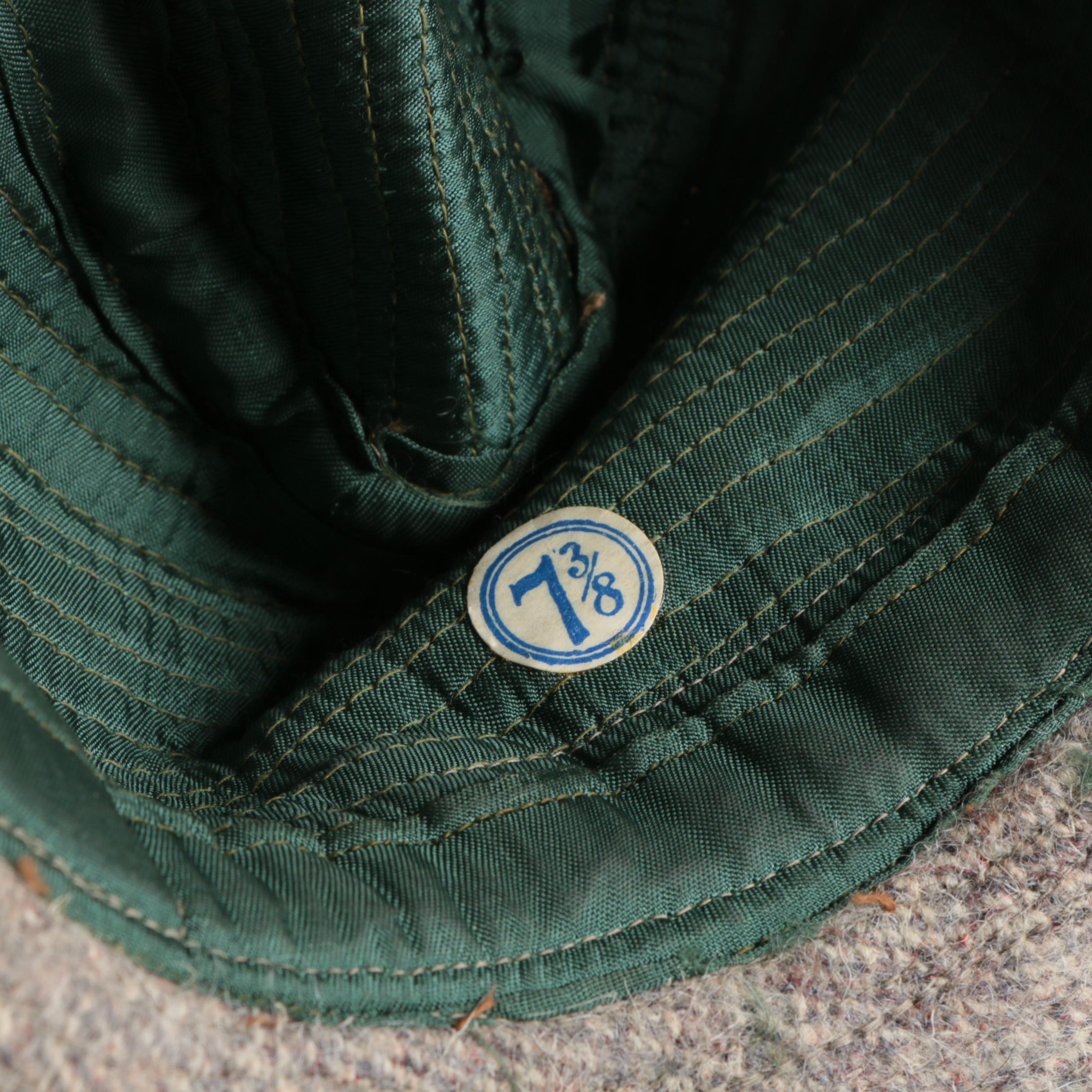 Vintage Grey Tweed Wool Hat and Black Beret