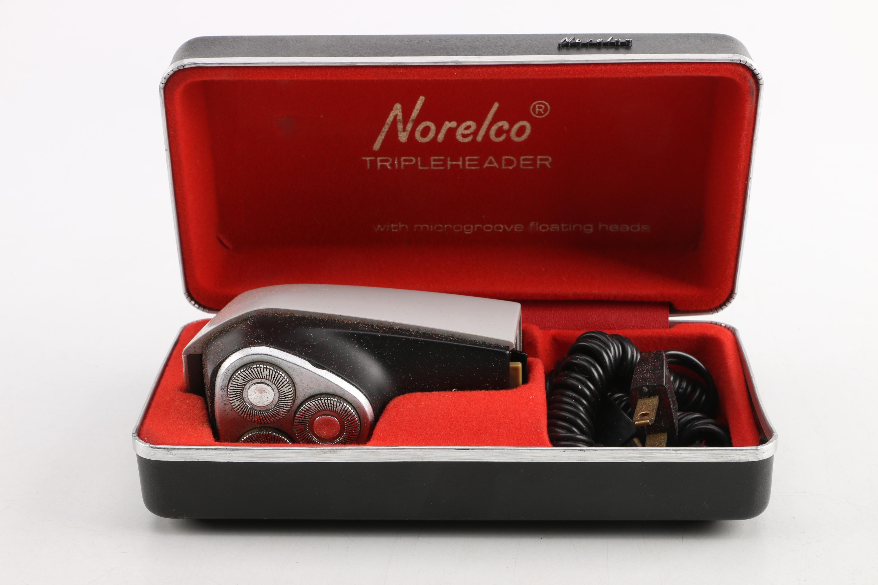 Norelco "Tripleheader" Electric Razor and Case
