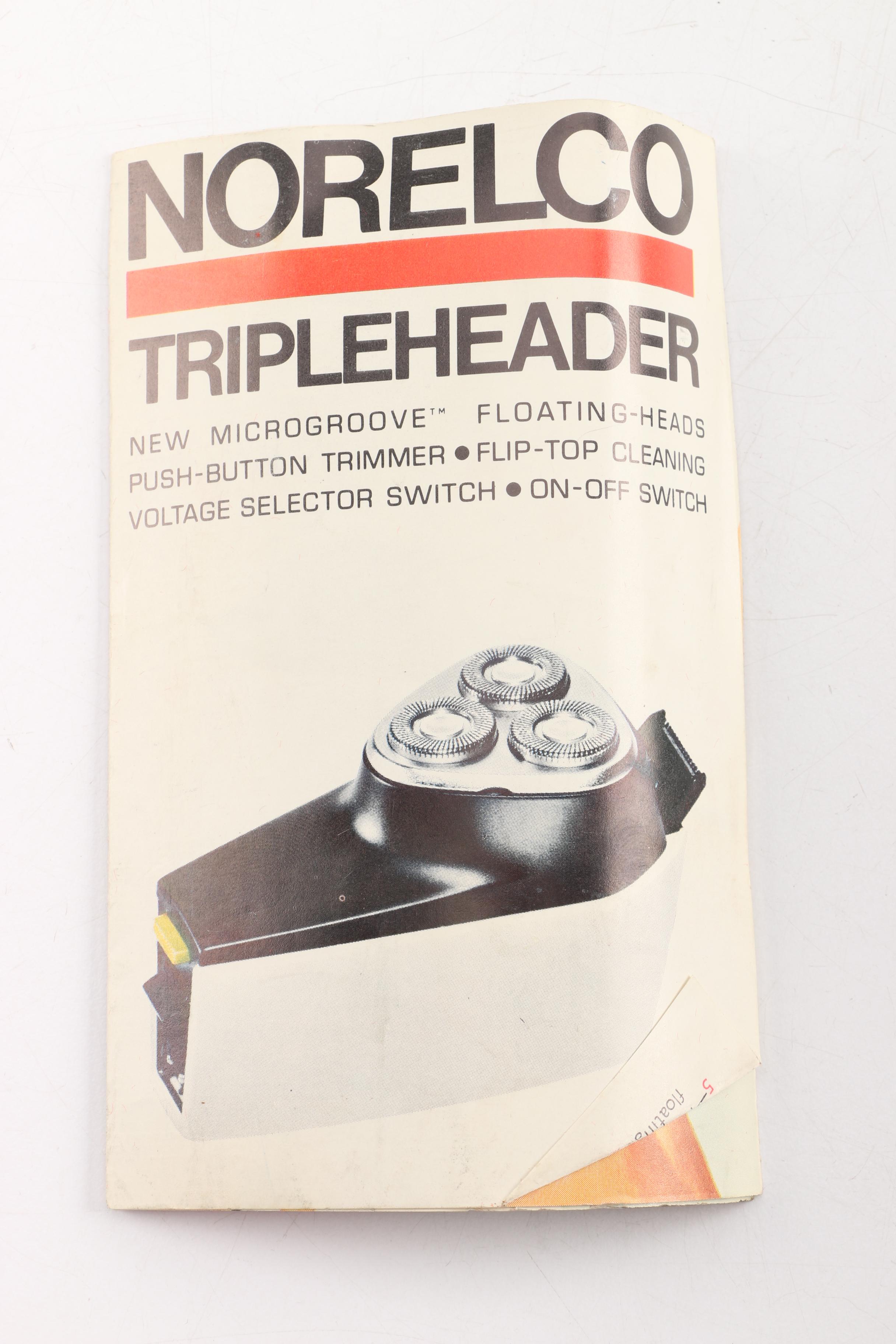Norelco "Tripleheader" Electric Razor and Case
