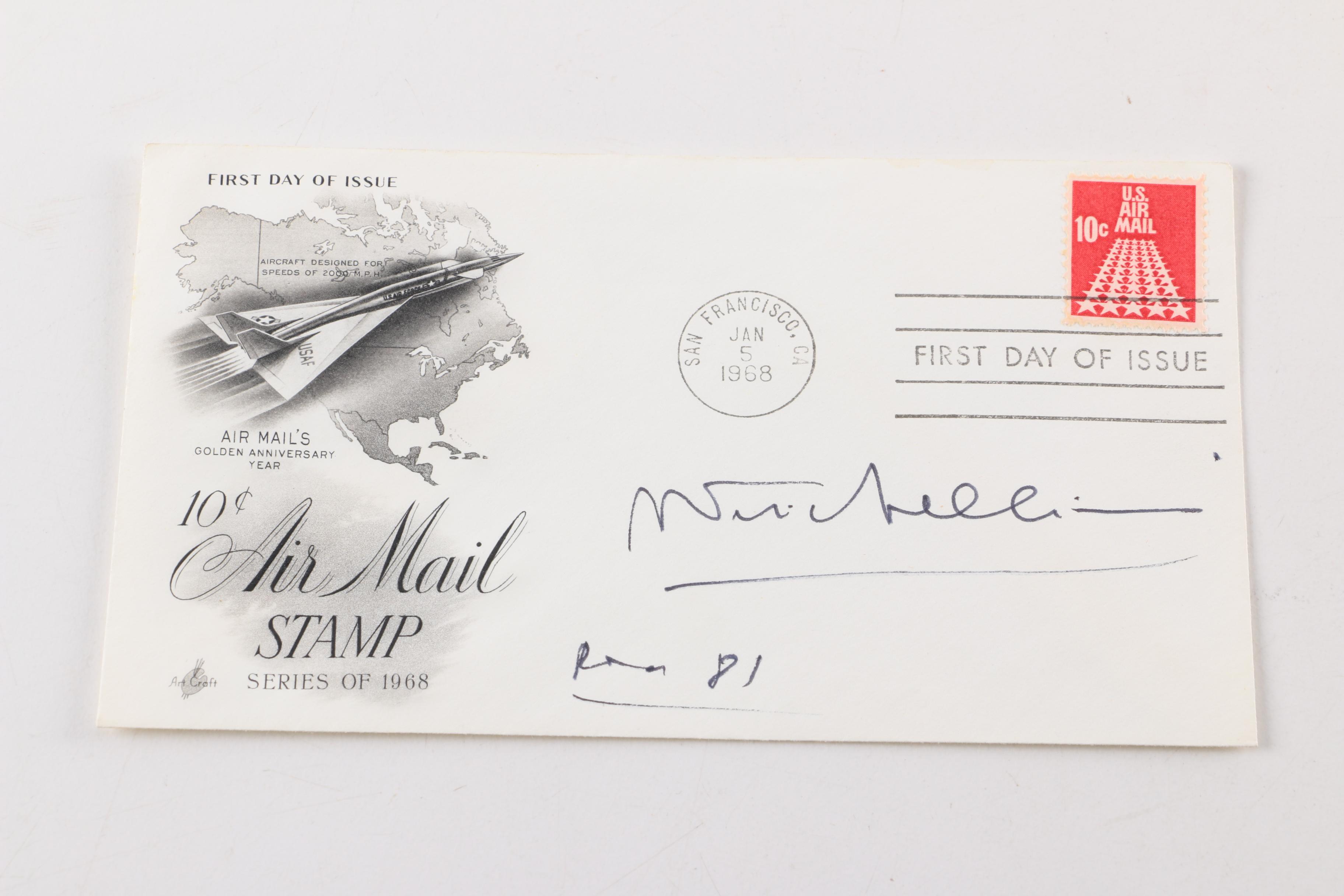 Fedrico Fellini Autographed Postcards