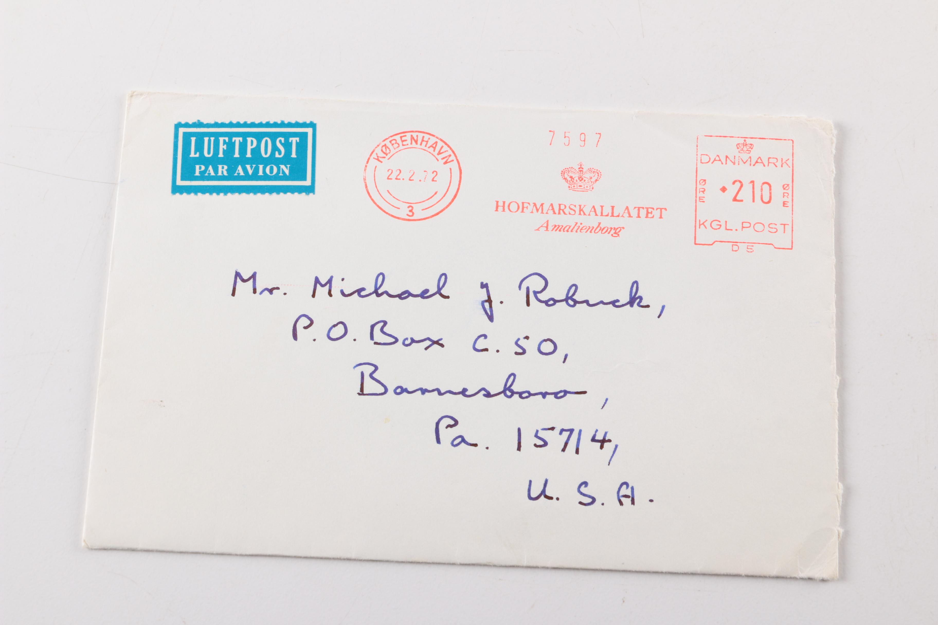 Fedrico Fellini Autographed Postcards