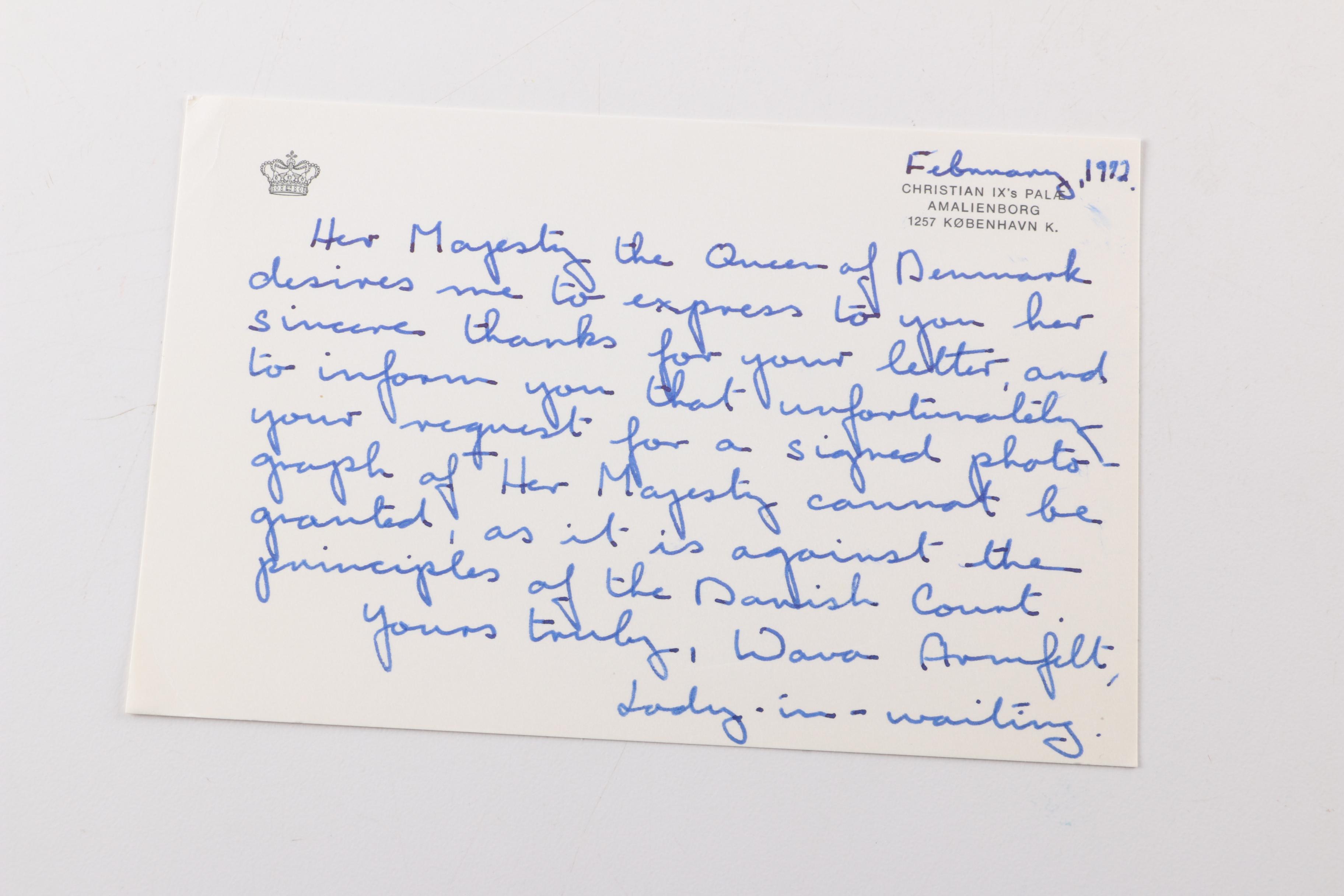 Fedrico Fellini Autographed Postcards