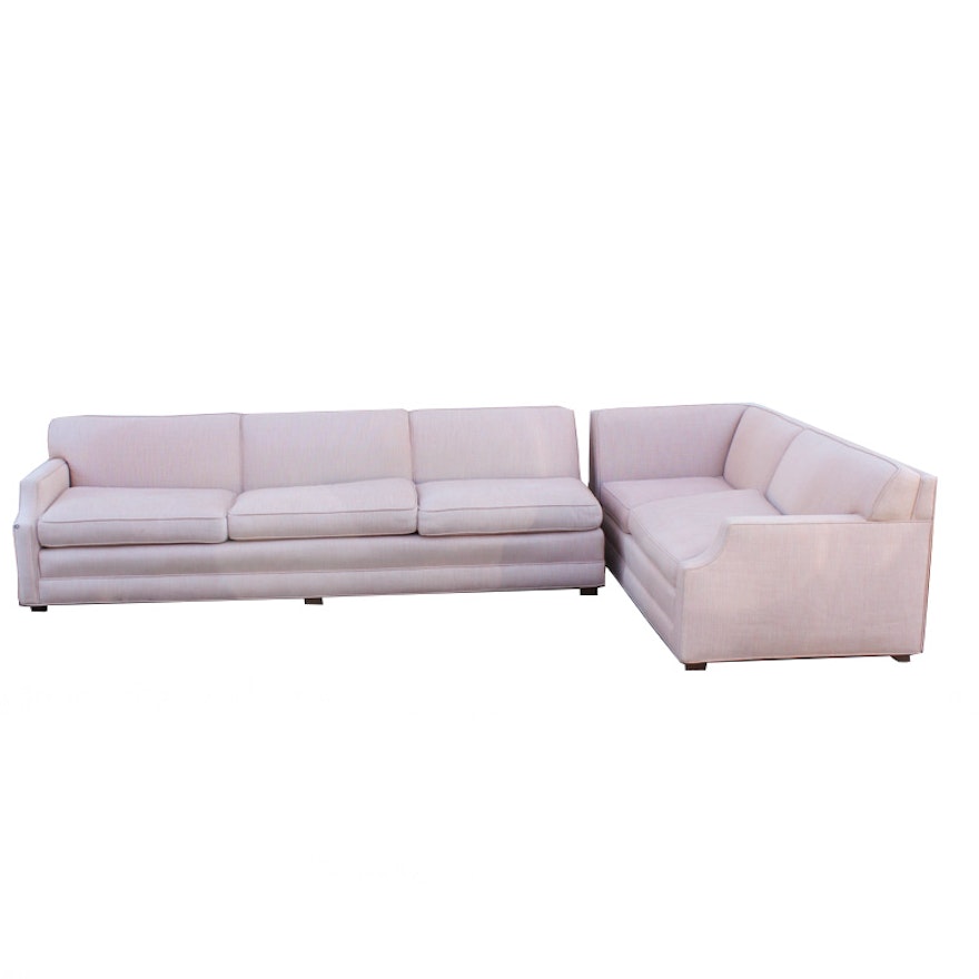 Vintage Upholstered Sectional Sofa by Zambrano