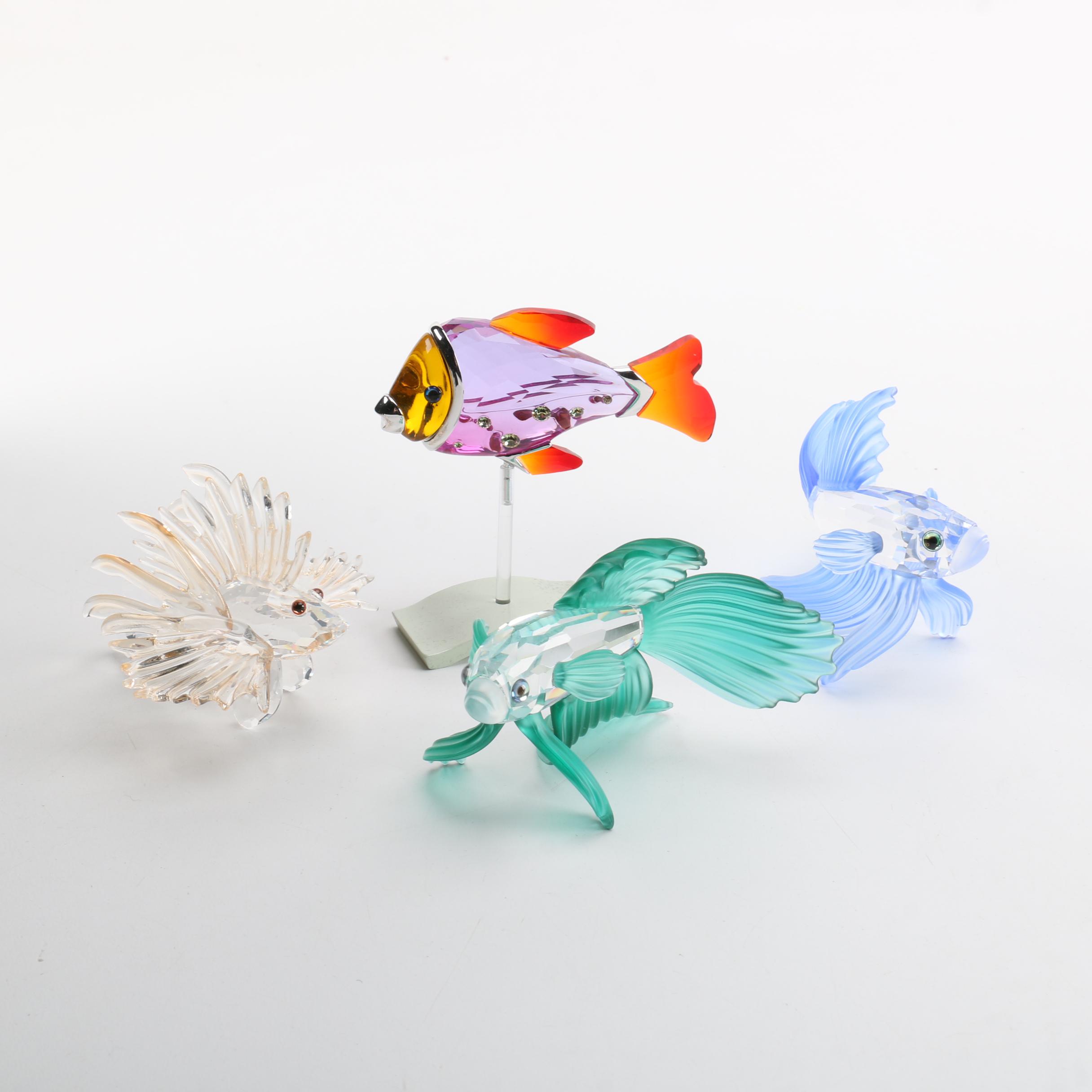 Swarovski "South Sea Collection" Crystals Fish Figurines