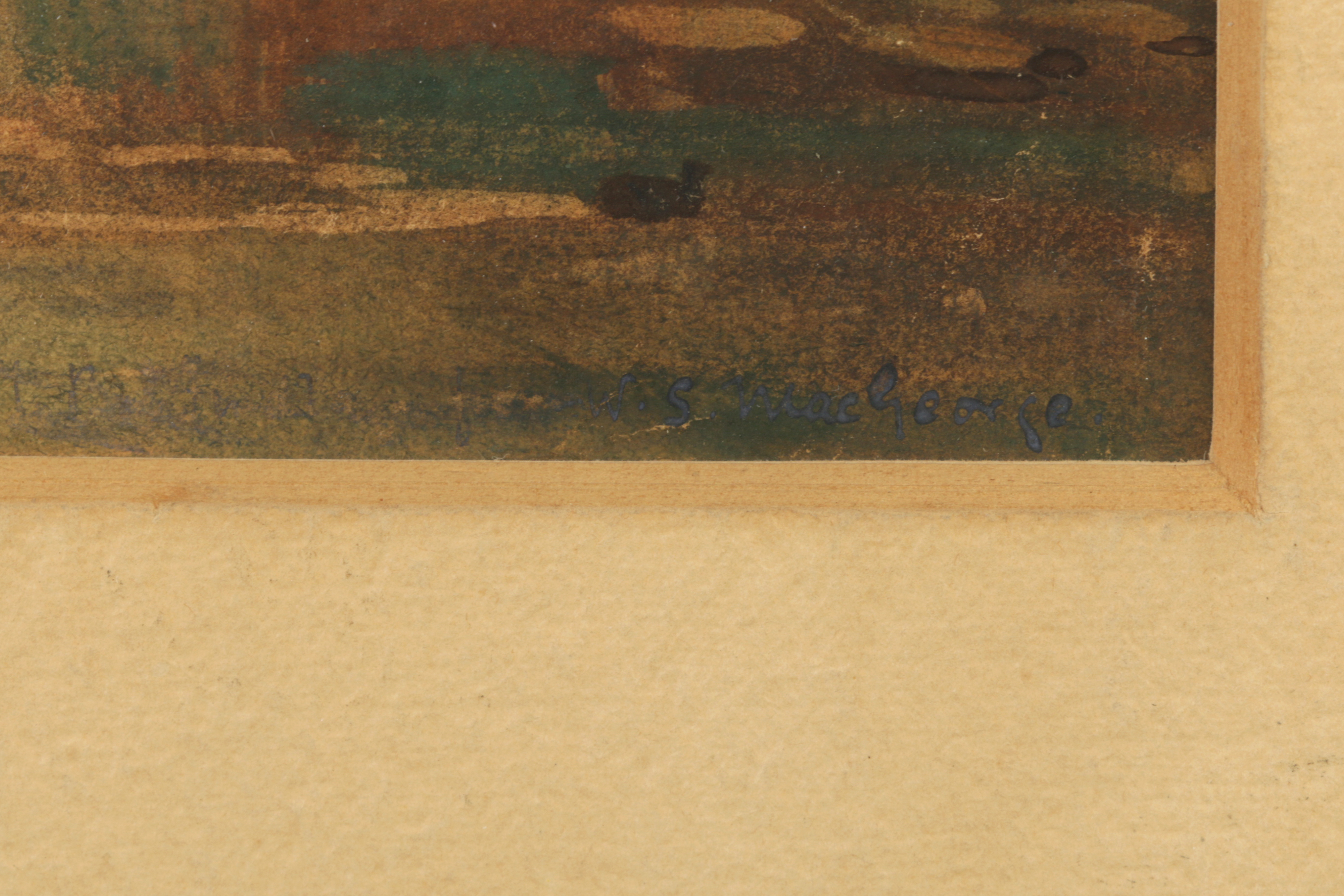 William Stewart MacGeorge Gouache Painting "Fire Island"