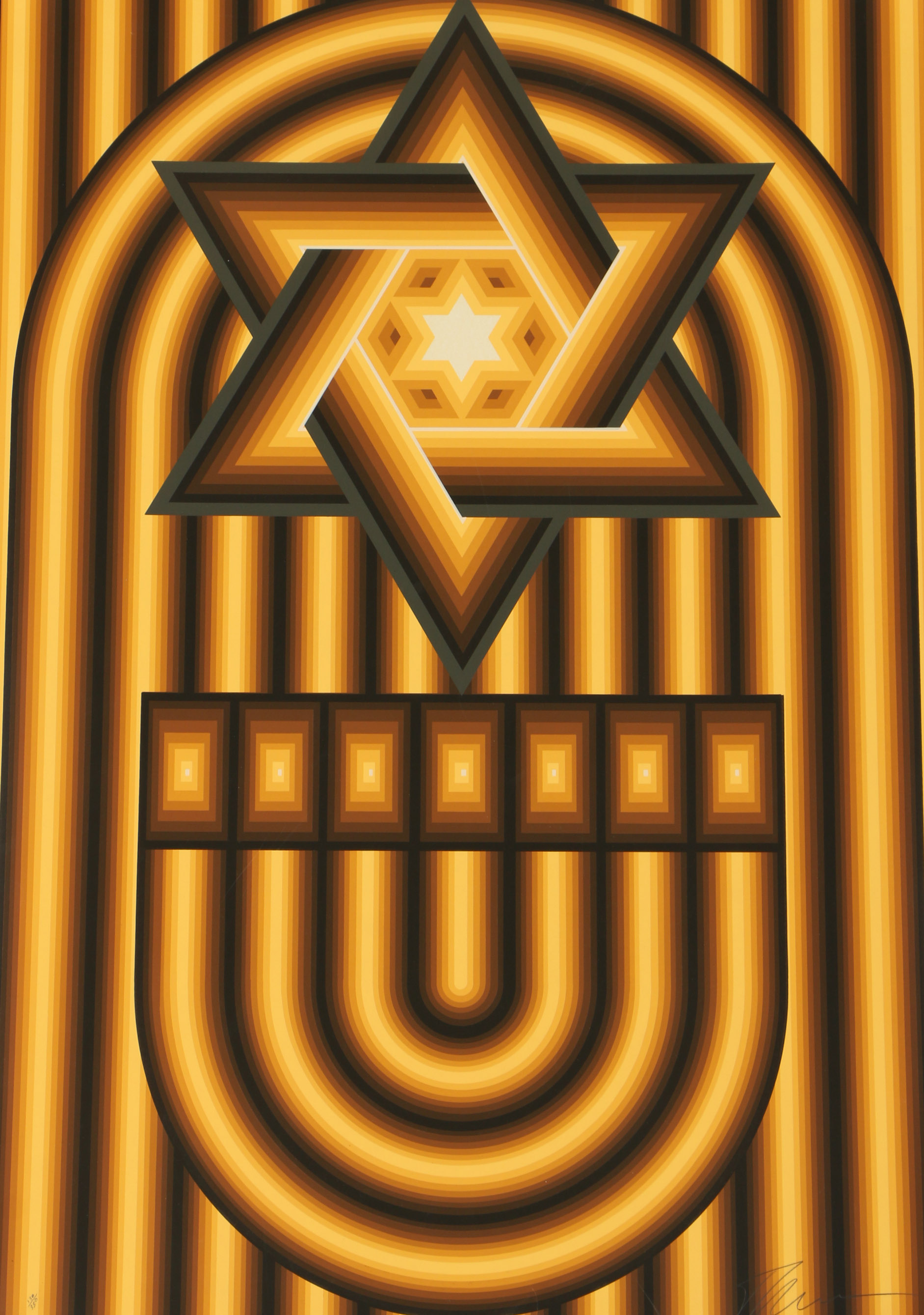 Lev Moross Serigraph "Star of David"