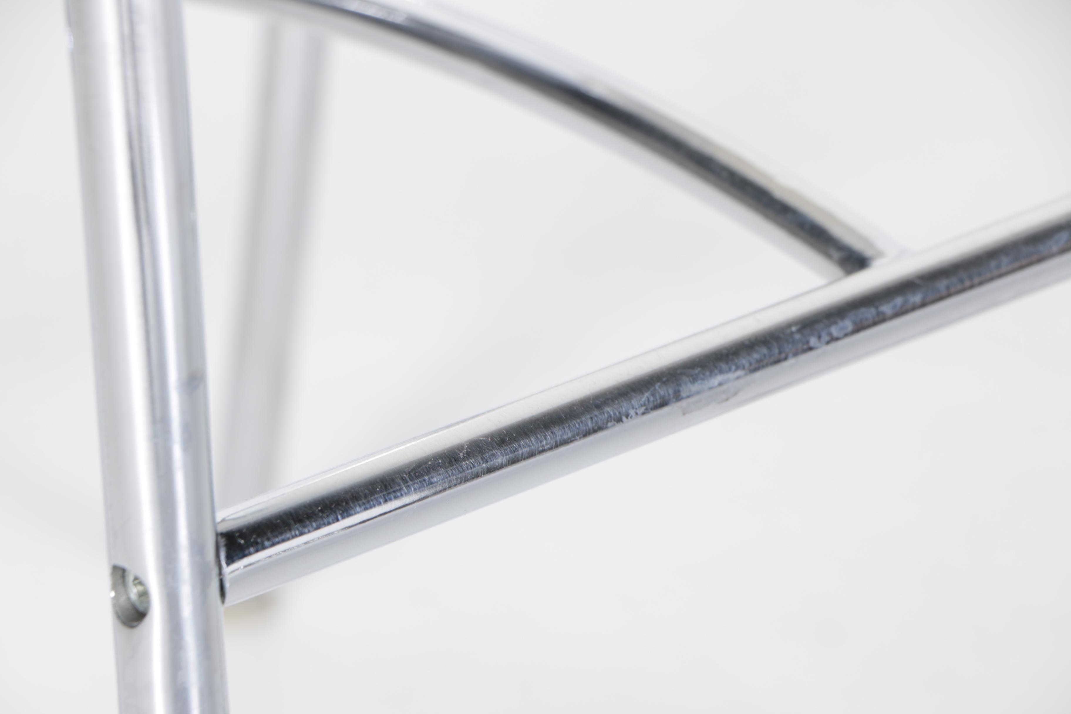 Three Modern Style White Barstools