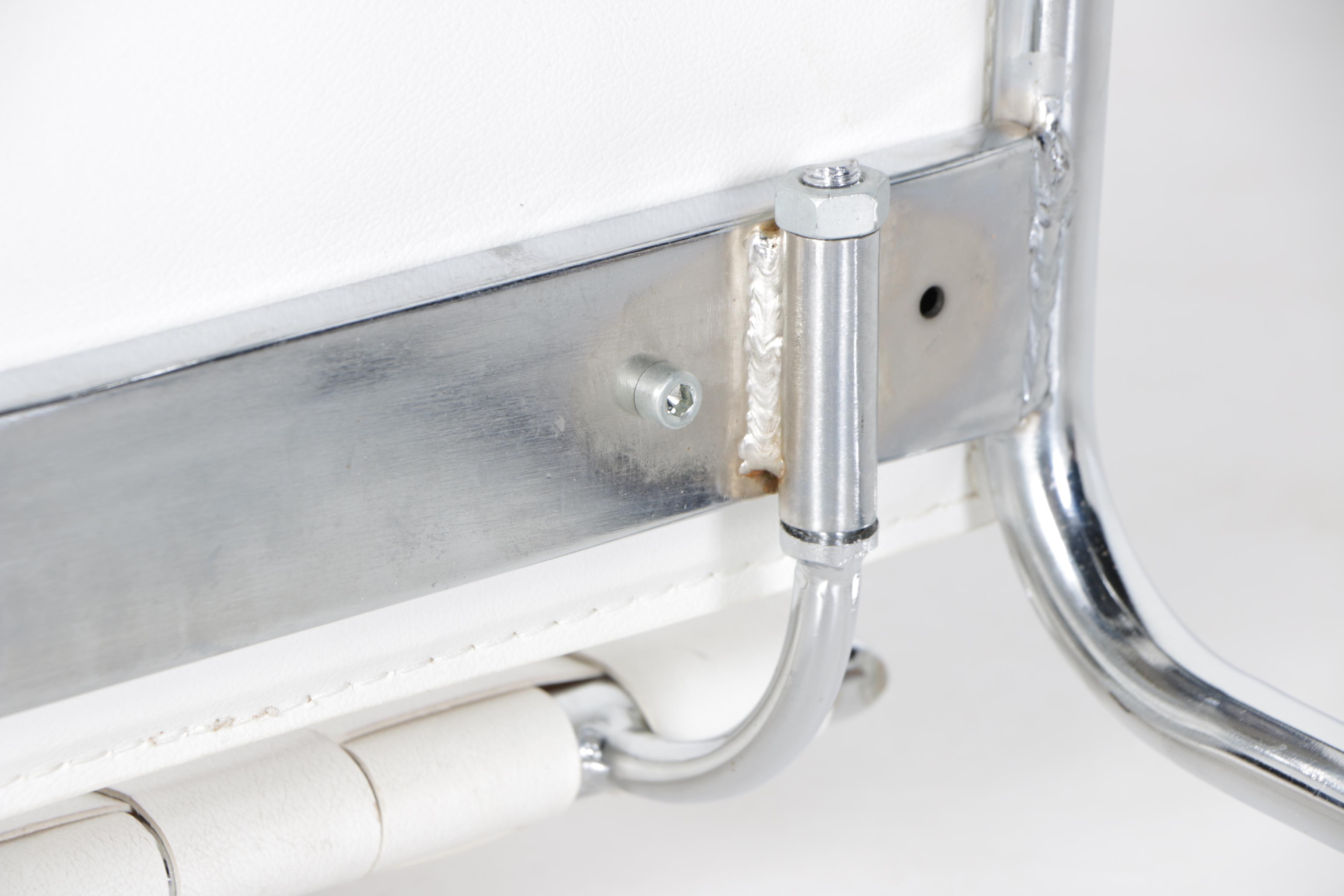 Three Modern Style White Barstools