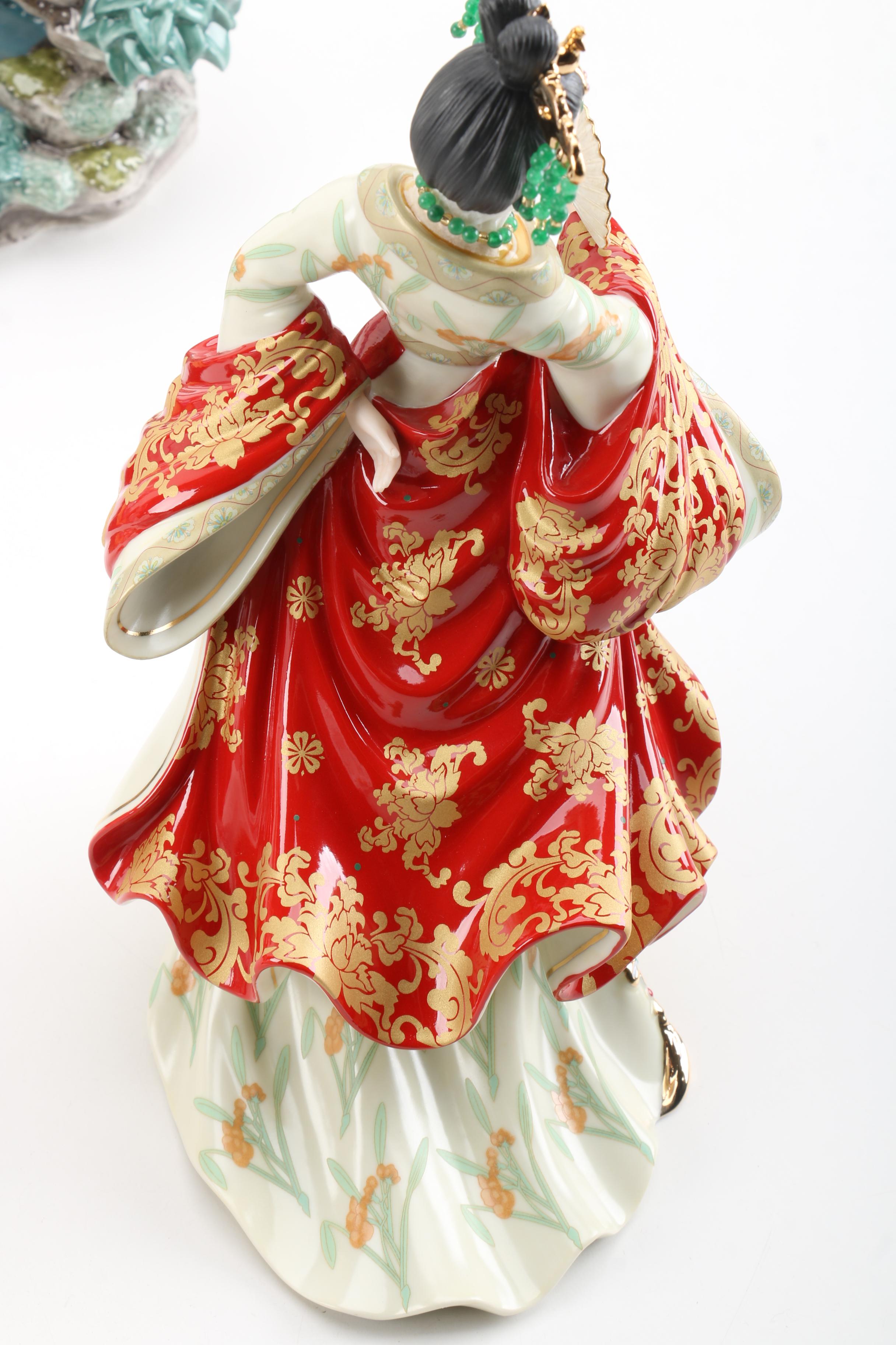 Selection of Porcelain Figurines Including Lena Liu for The Danbury Mint