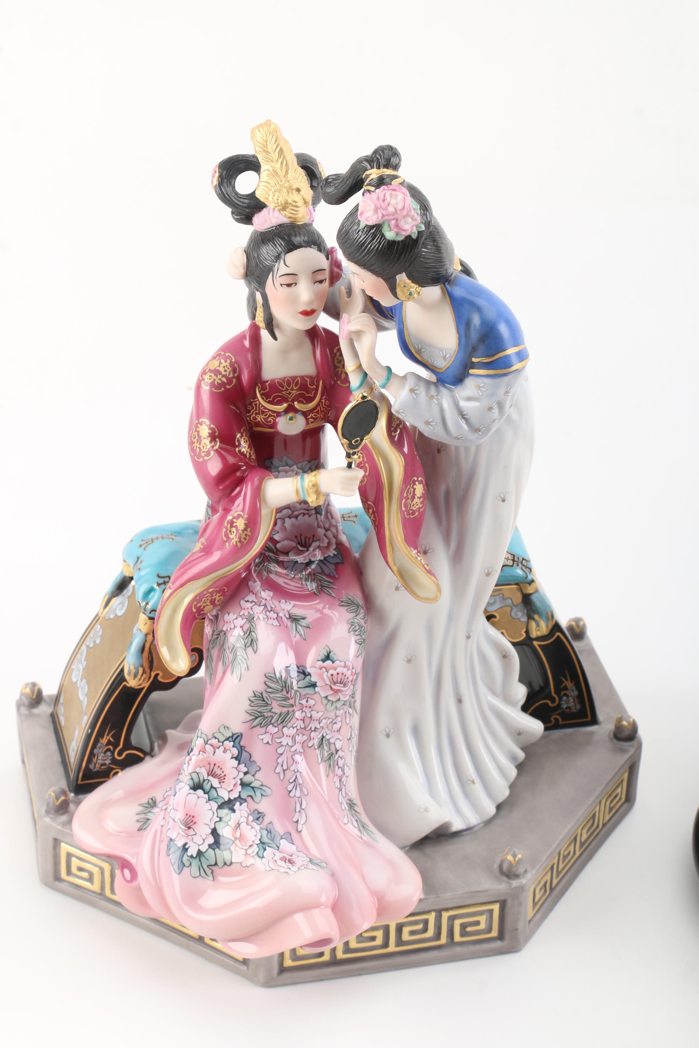 Selection of Porcelain Figurines Including Lena Liu for The Danbury Mint
