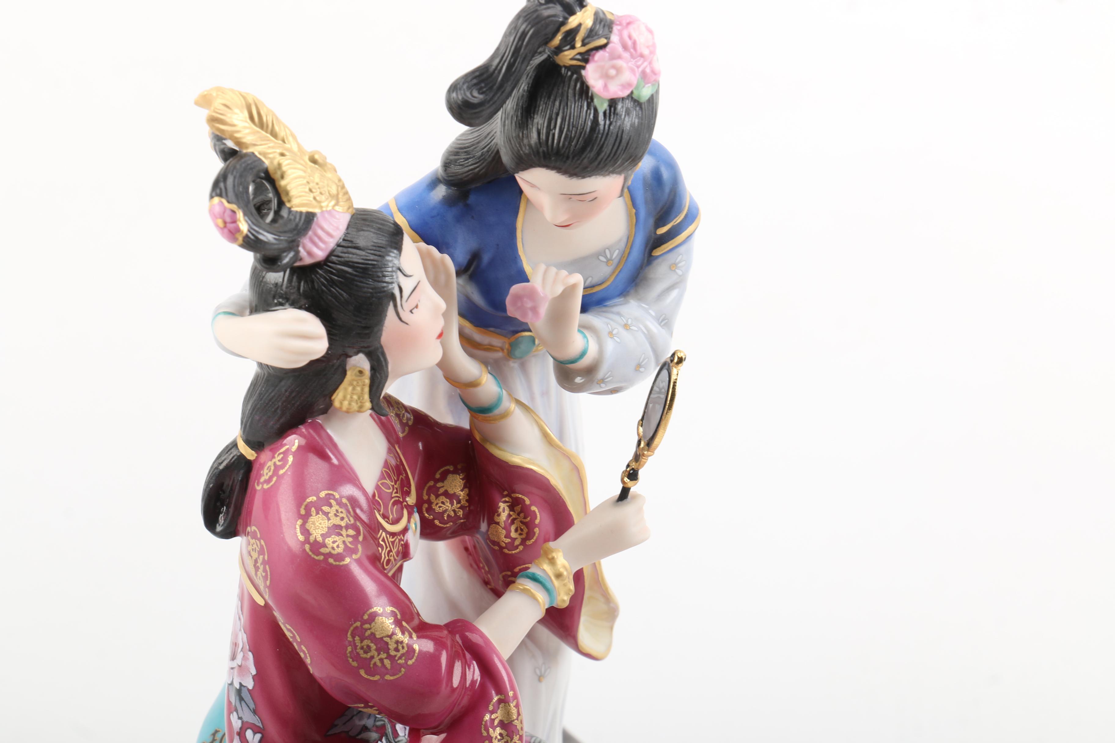 Selection of Porcelain Figurines Including Lena Liu for The Danbury Mint