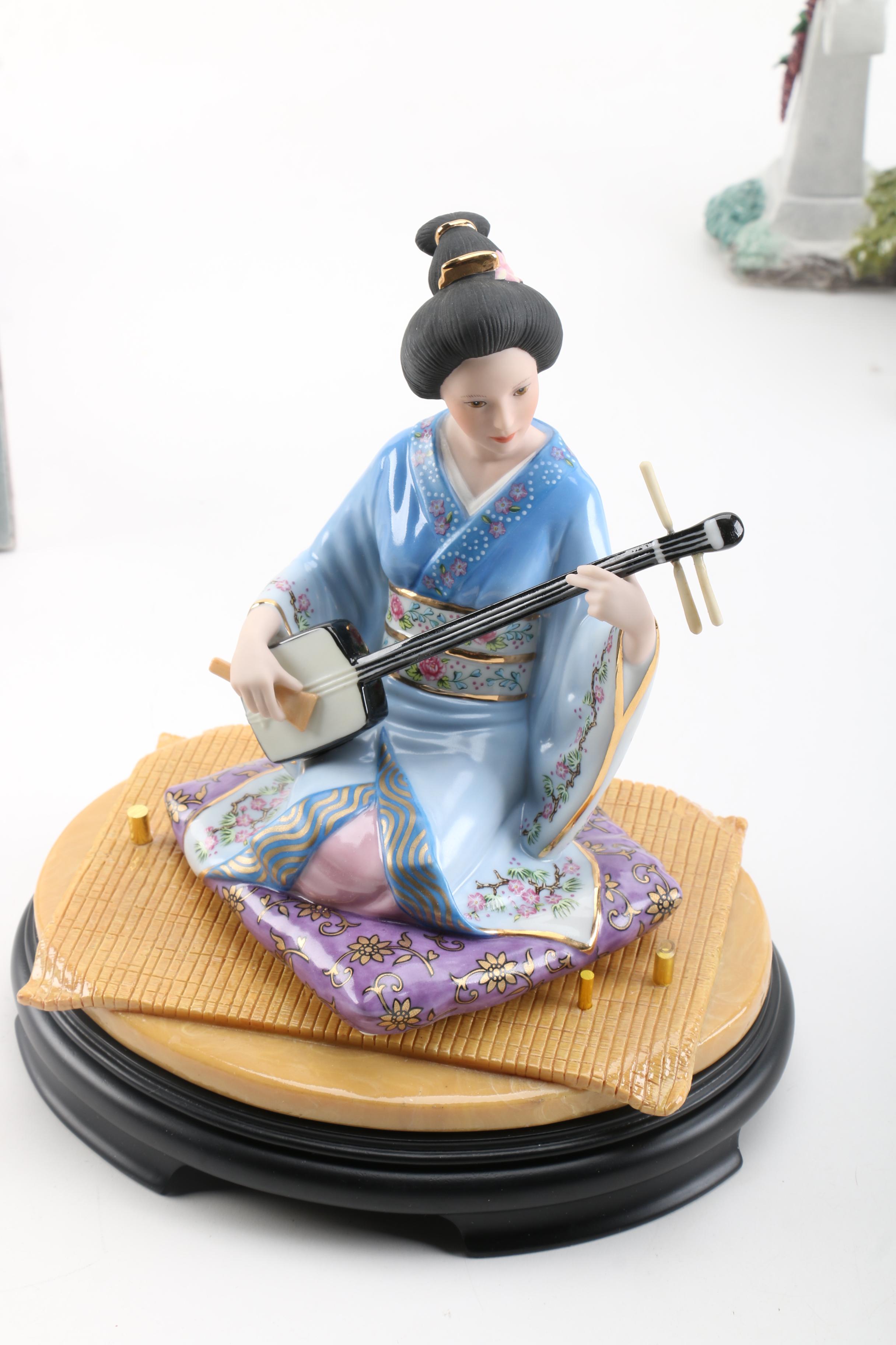 Selection of Porcelain Figurines Including Lena Liu for The Danbury Mint