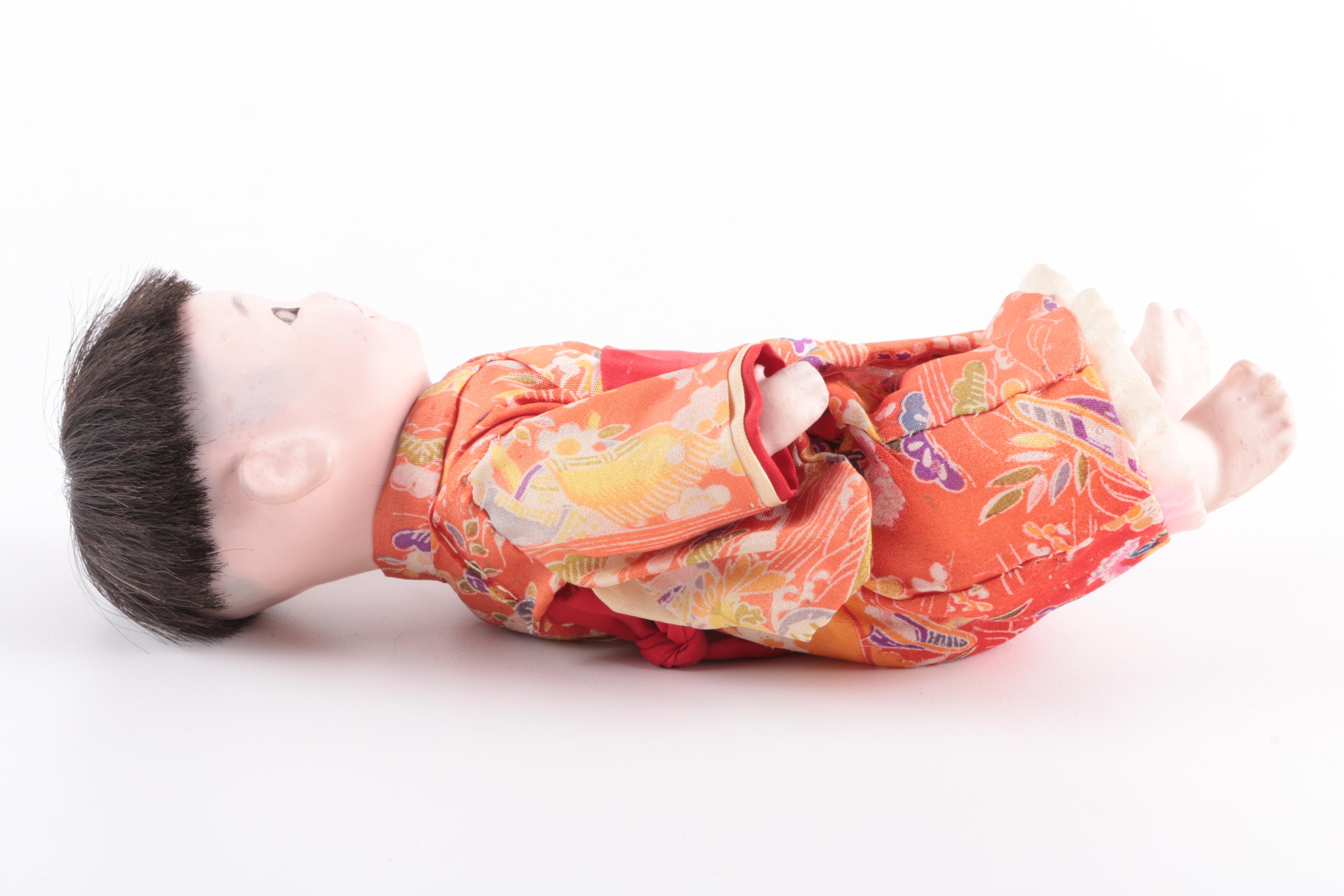 Vintage Japanese Gofun Composition Doll