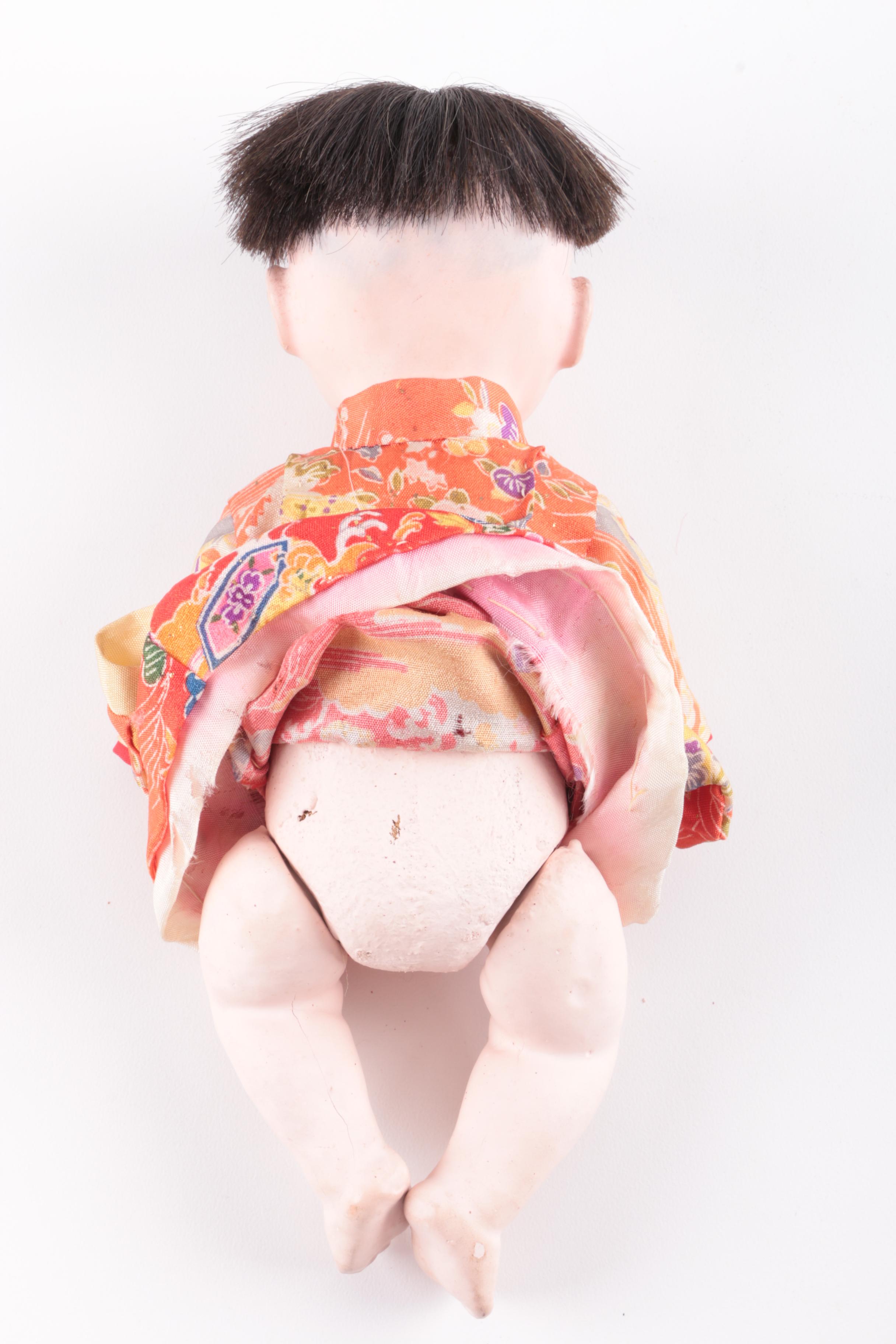 Vintage Japanese Gofun Composition Doll