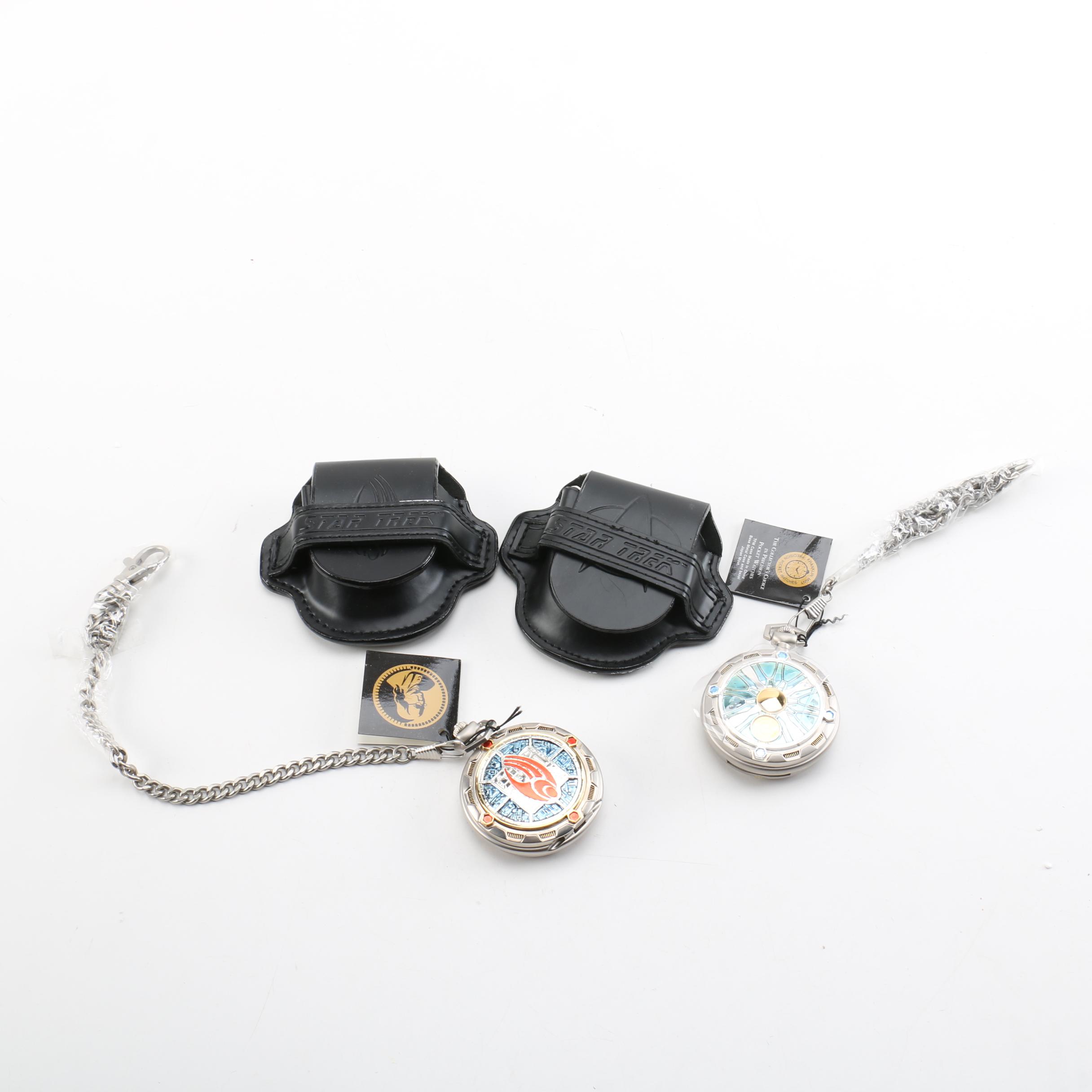 Star Trek Pocket Watches Including Belt Pouches