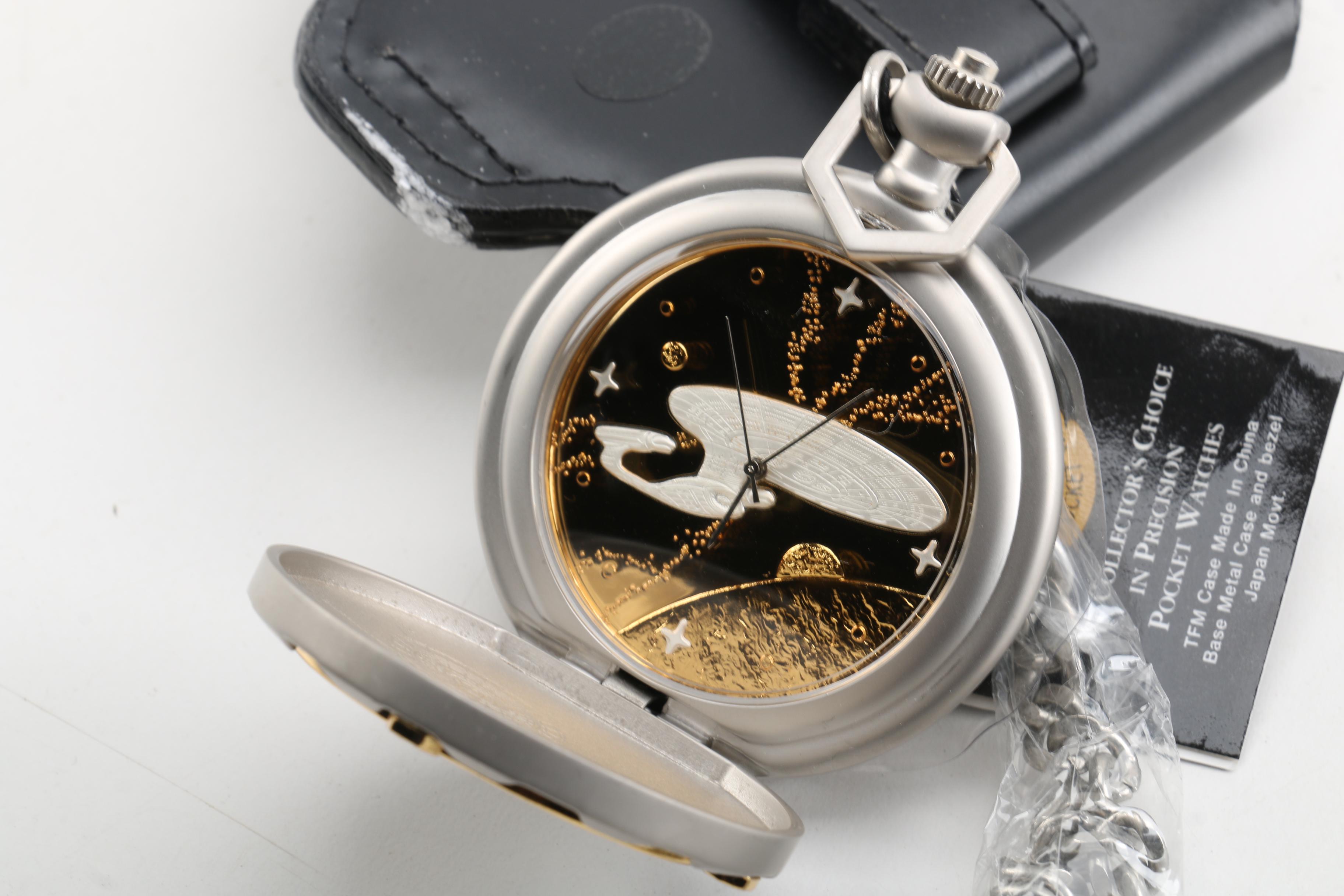 Star Trek Pocket Watches Including Belt Pouches