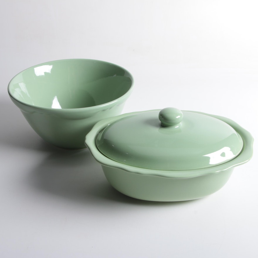 Gail Pittman "Hospitality Sage" Ceramic Serveware
