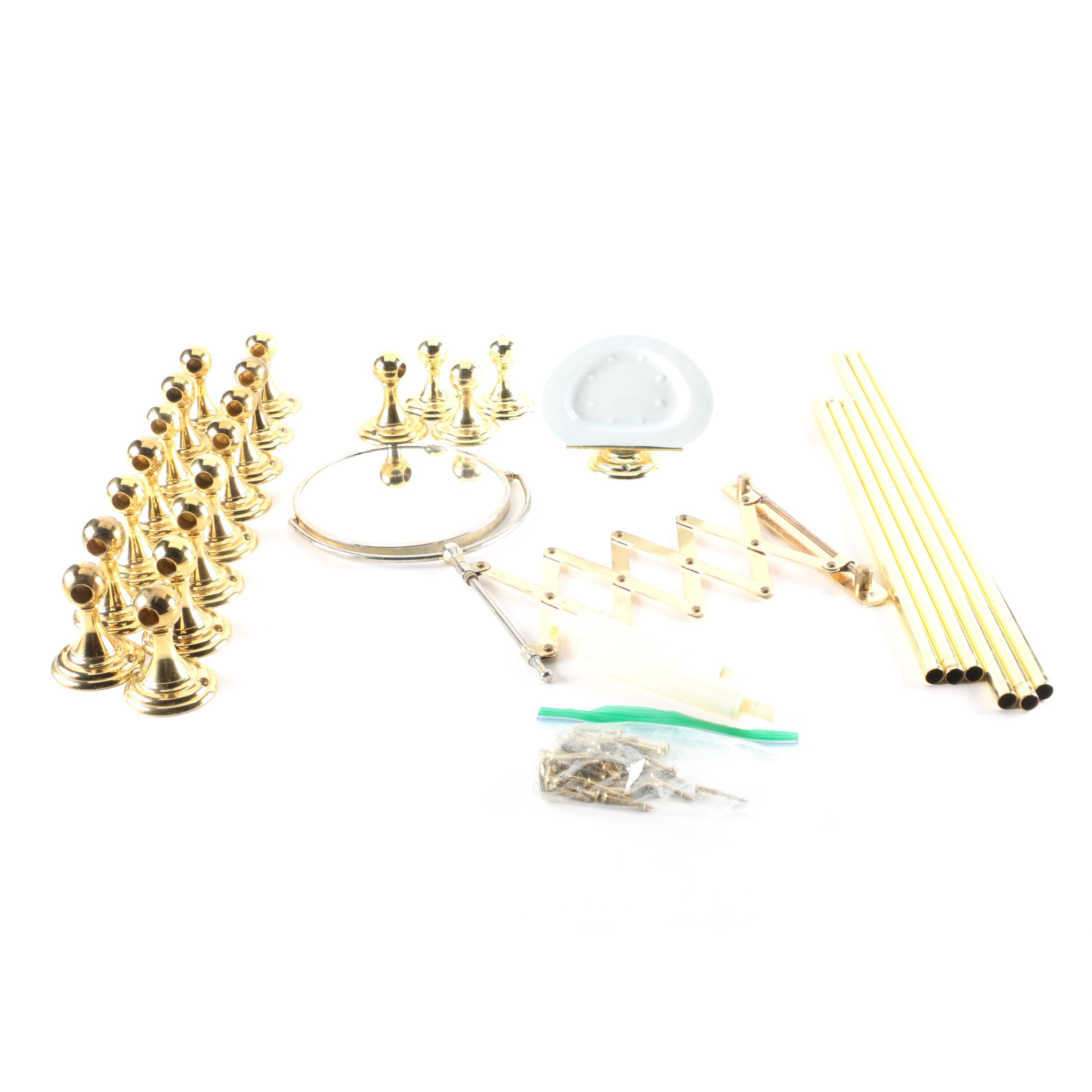 Assorted Brass Bathroom Hardware