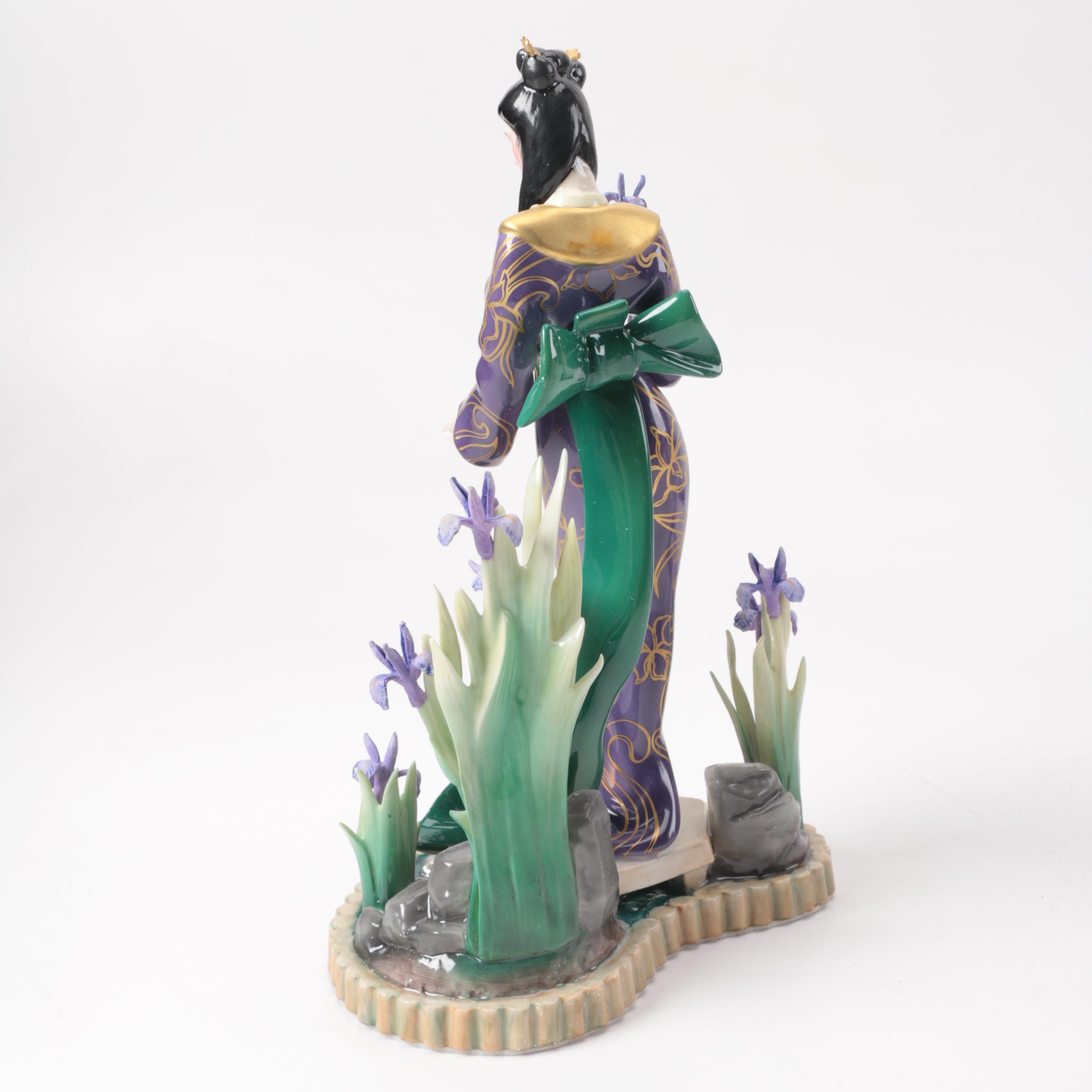 Chinese Inspired Porcelain Figurines including Franklin Mint and Danbury Mint