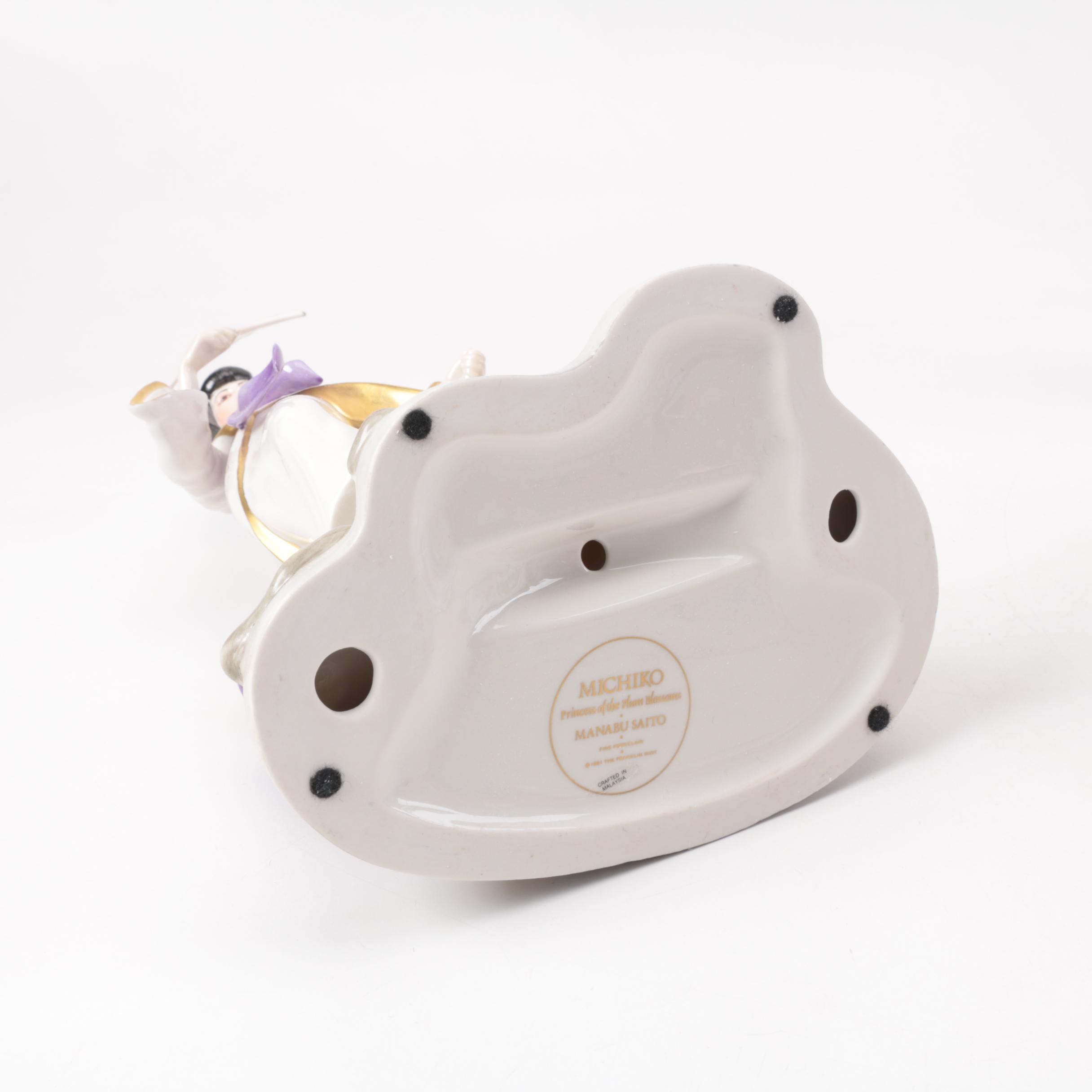 Chinese Inspired Porcelain Figurines including Franklin Mint and Danbury Mint