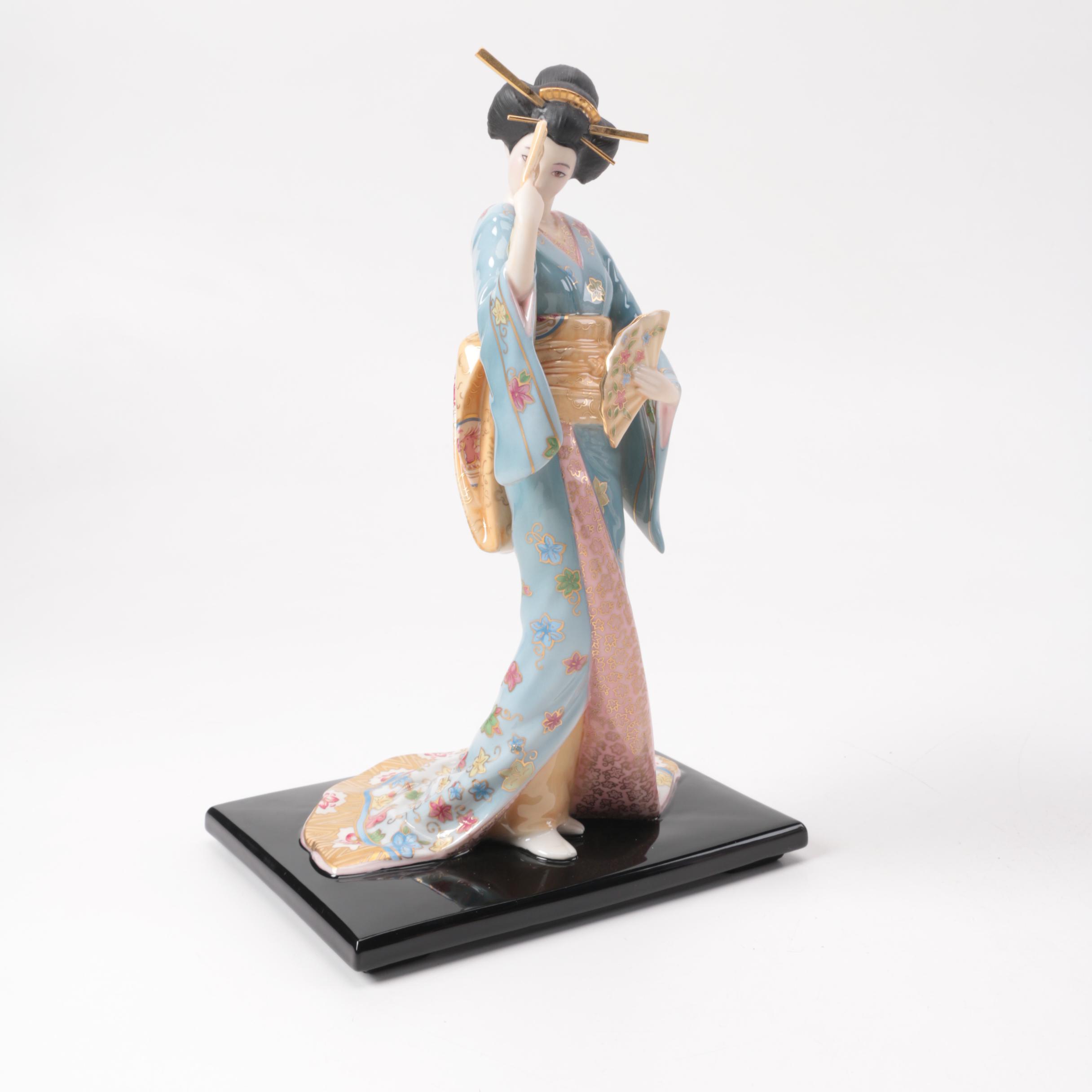 Chinese Inspired Porcelain Figurines including Franklin Mint and Danbury Mint
