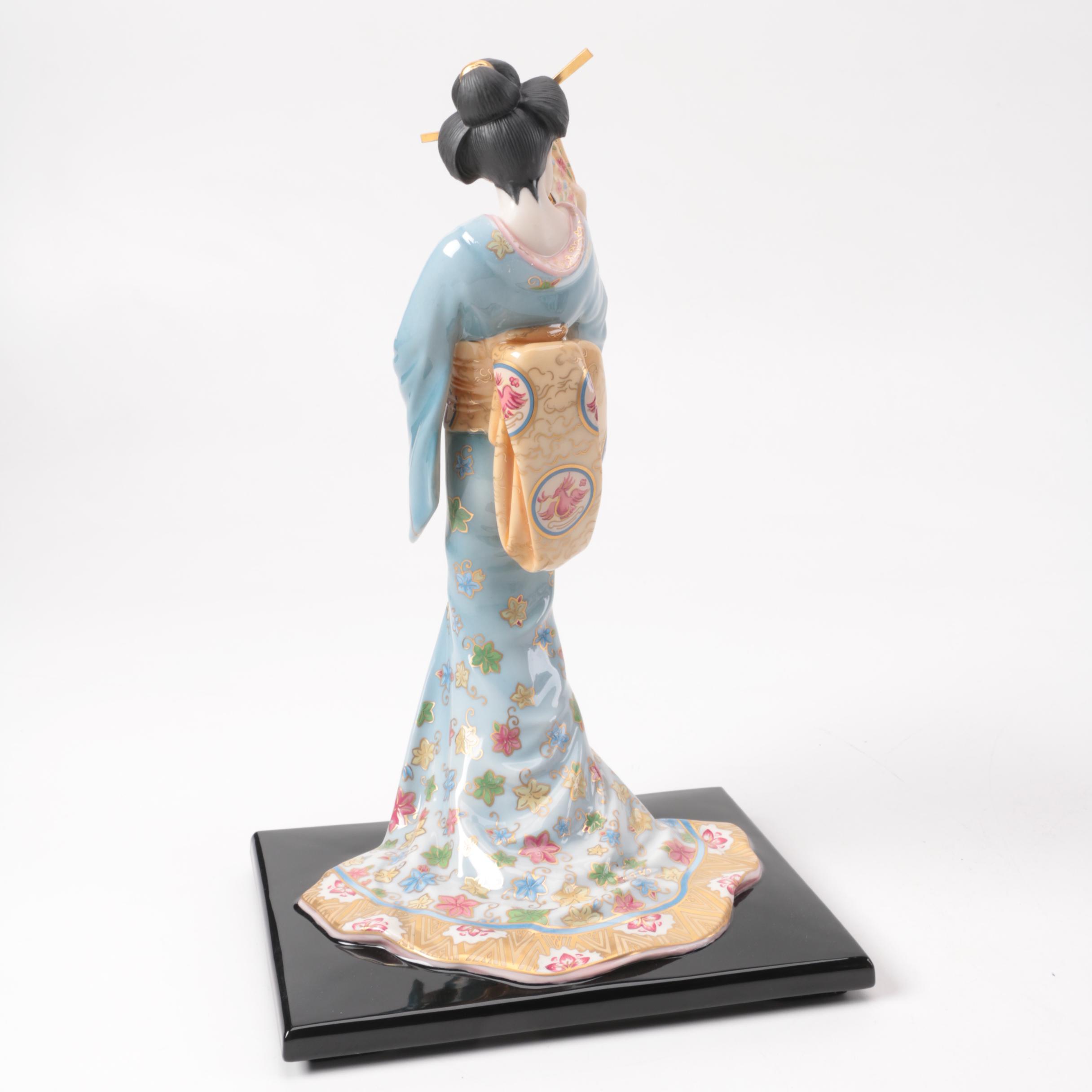 Chinese Inspired Porcelain Figurines including Franklin Mint and Danbury Mint