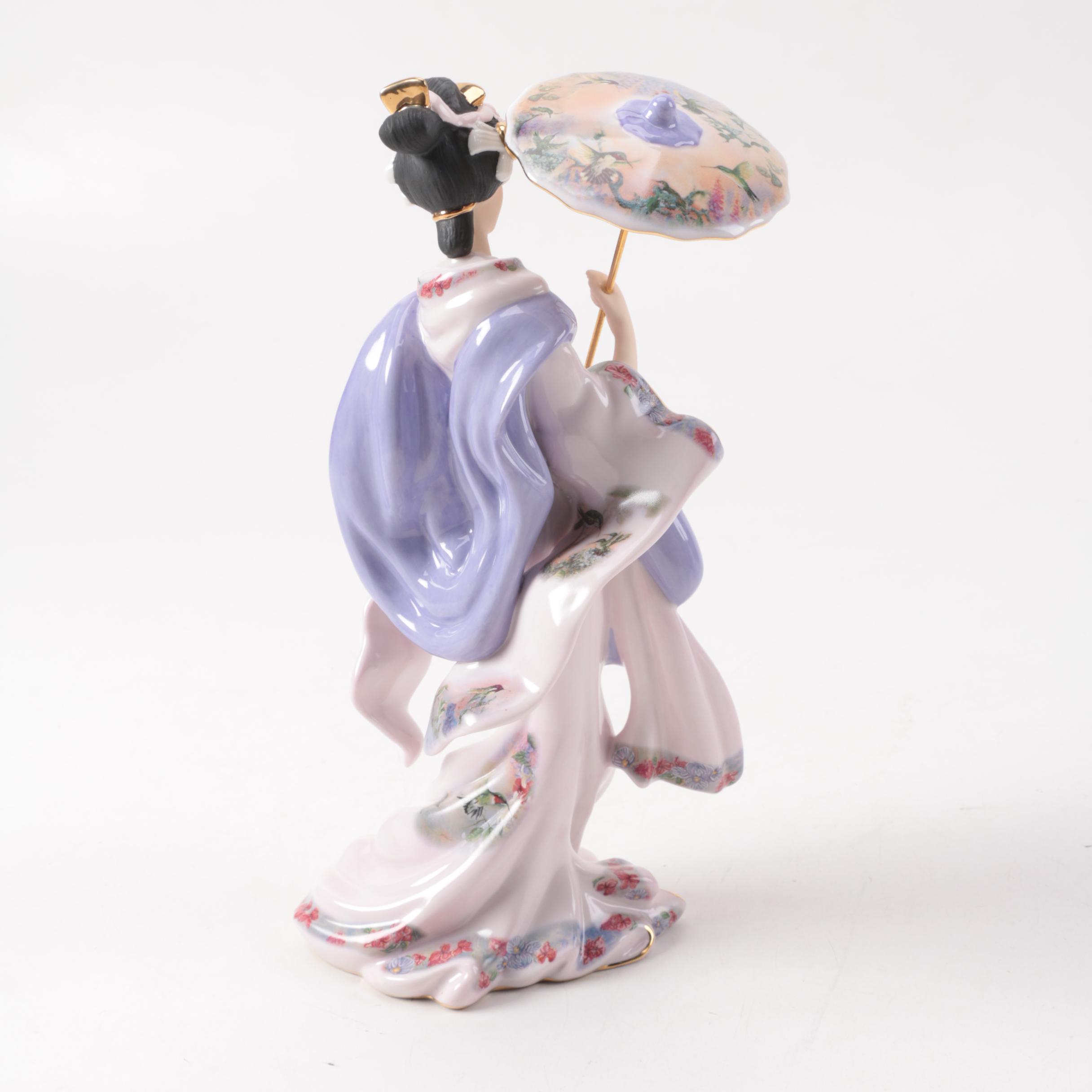 Chinese Inspired Porcelain Figurines including Franklin Mint and Danbury Mint