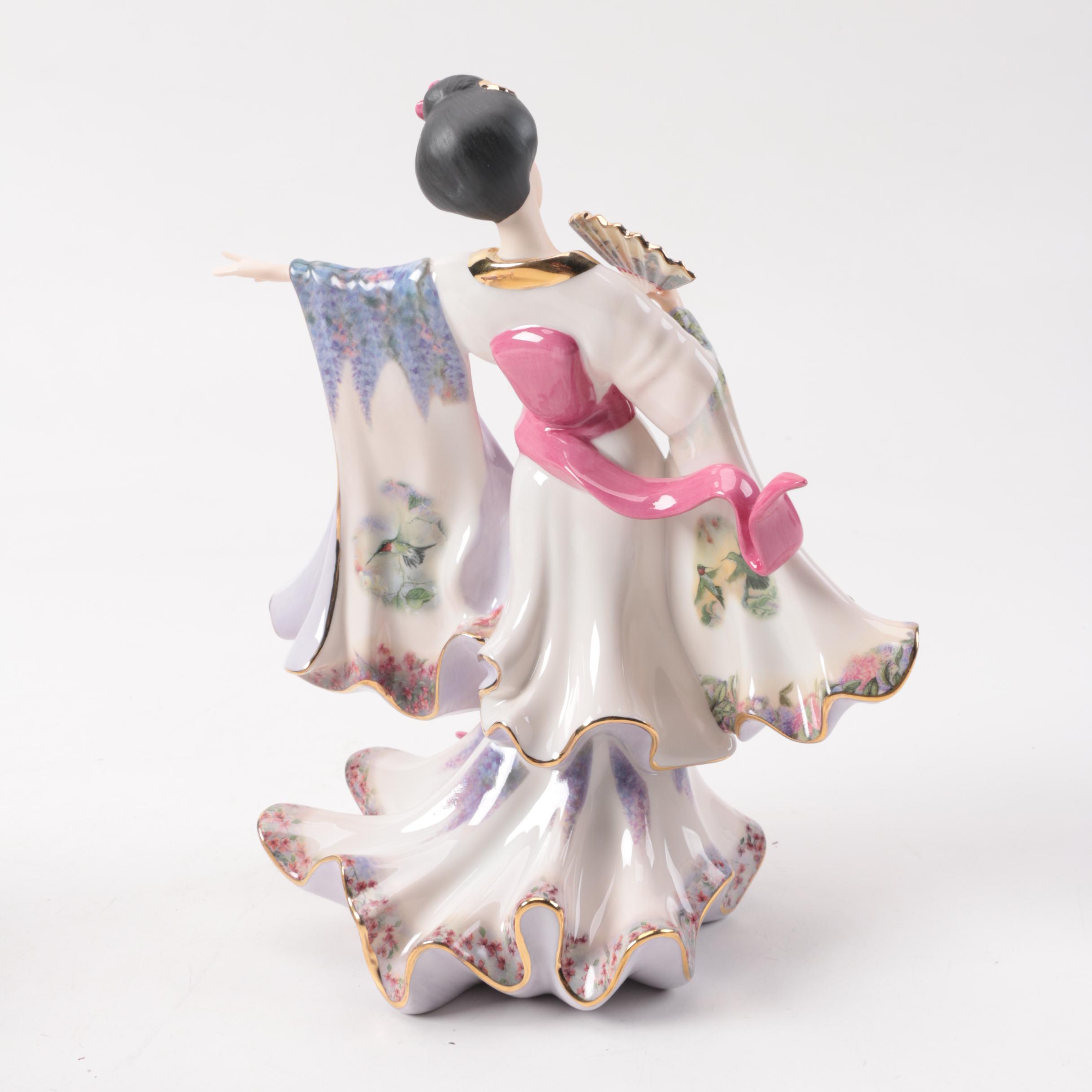 Chinese Inspired Porcelain Figurines including Franklin Mint and Danbury Mint