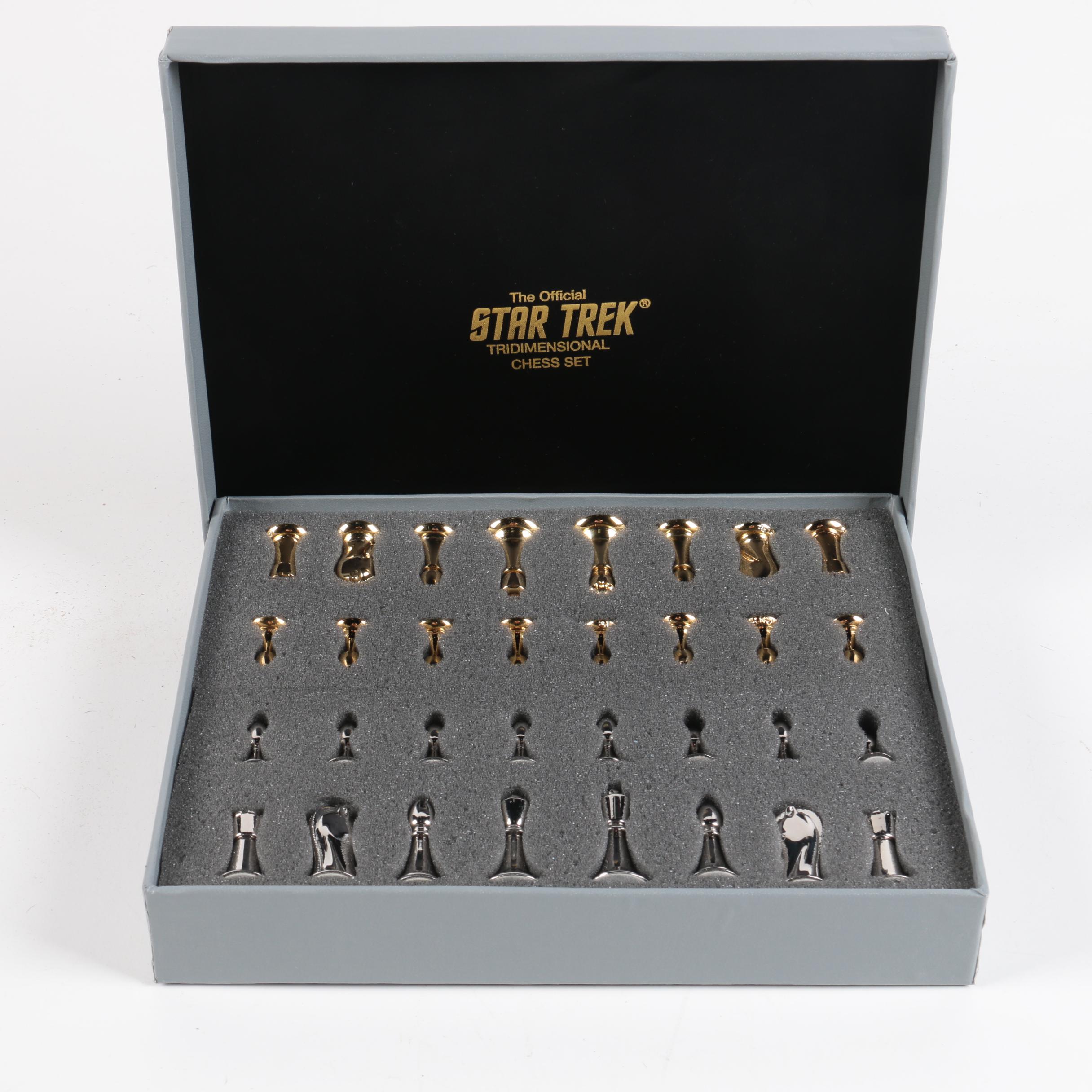 Franklin Mint Official Star Trek Tridimensional Chess Set