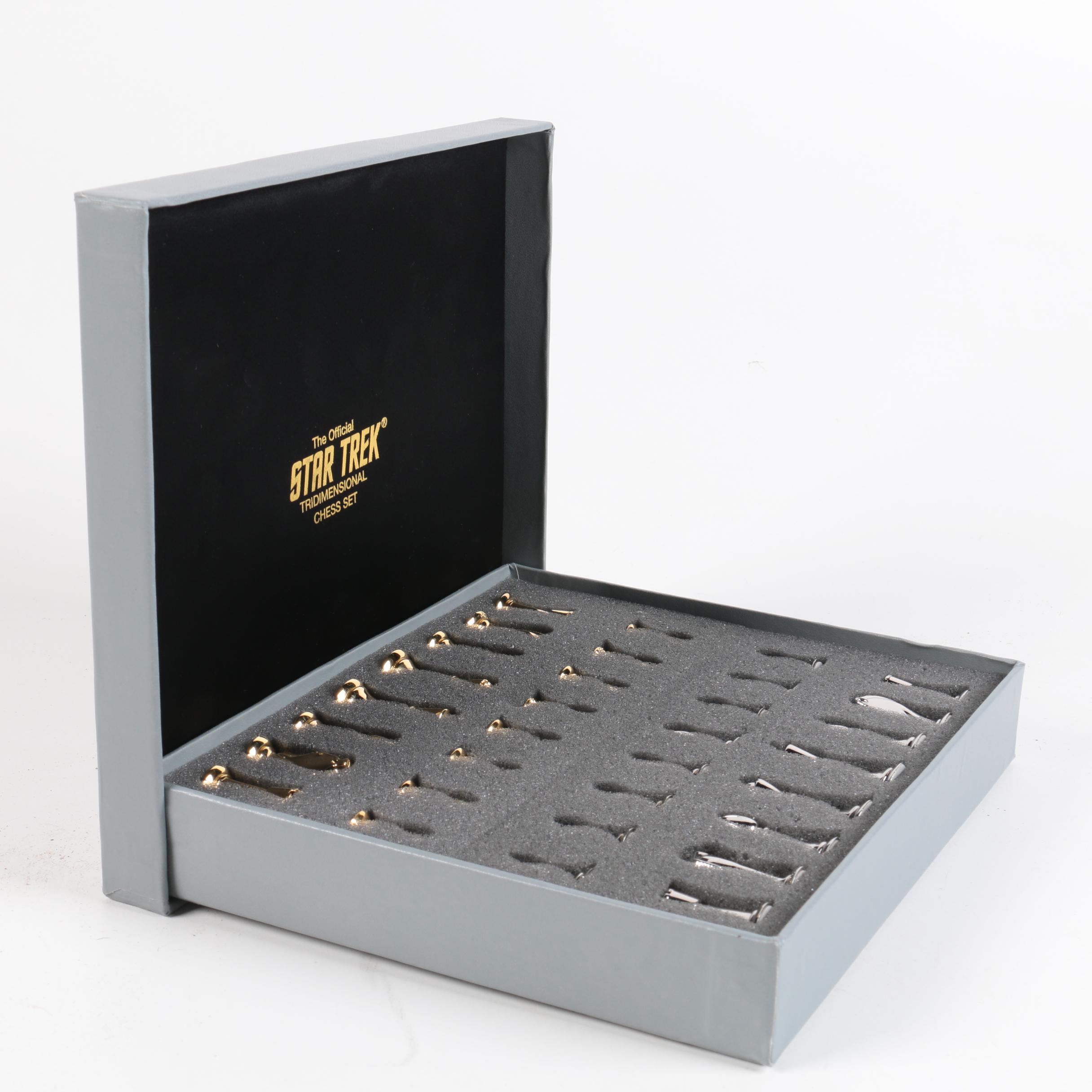 Franklin Mint Official Star Trek Tridimensional Chess Set