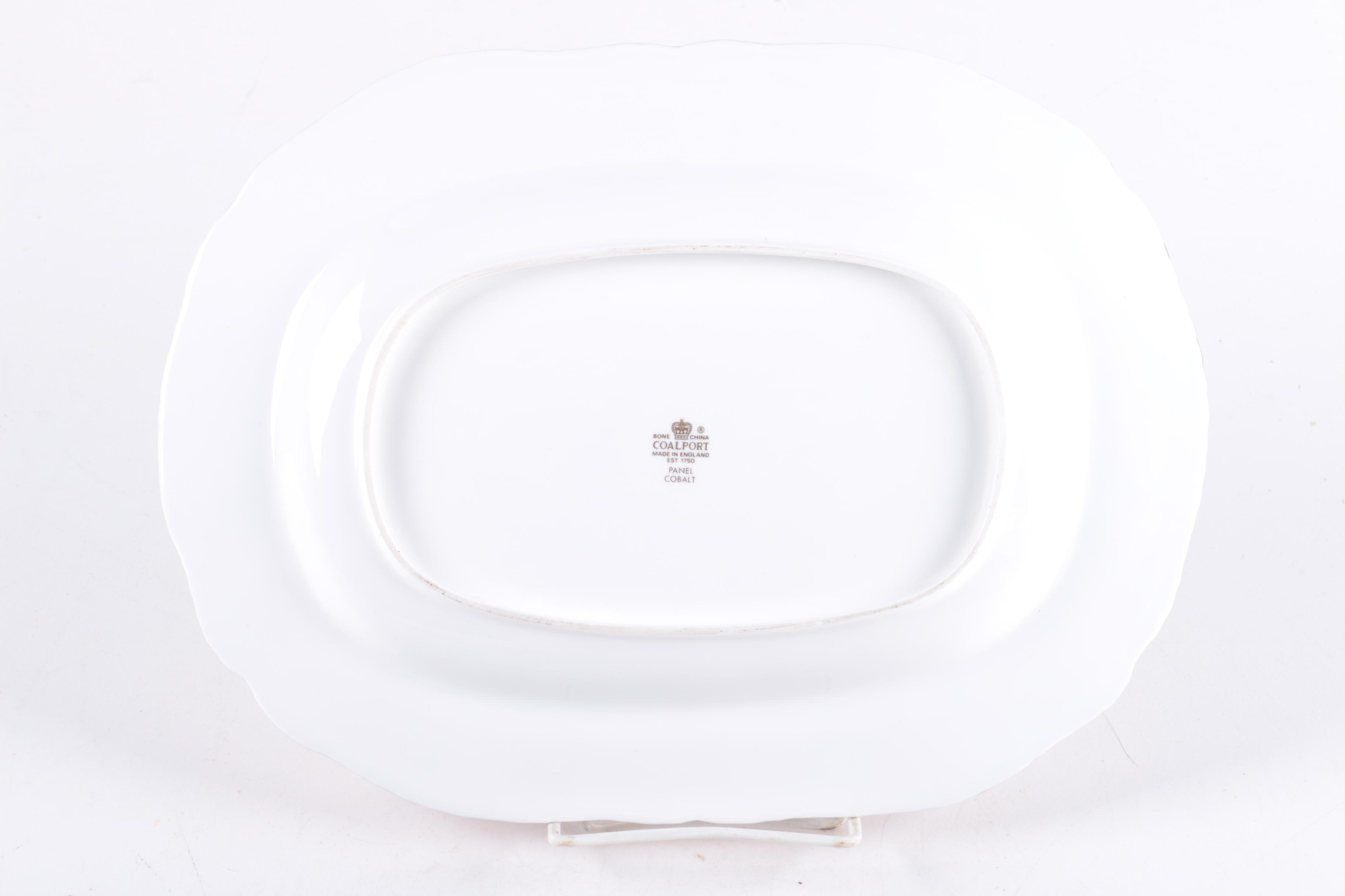 Coalport "Panel Cobalt" Bone China Serving Platter